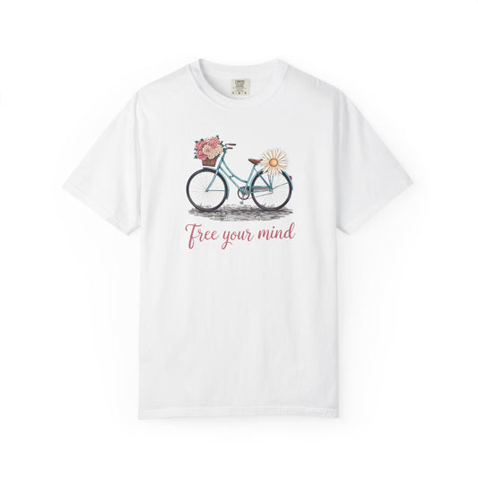 Free Your Mind Floral Bike Tee