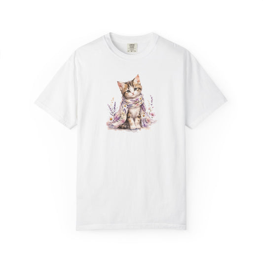 Cute Floral Kitten Comfort Colors® T-Shirt
