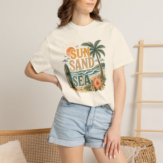 Sun Sand Sea Vintage Vacation Tee