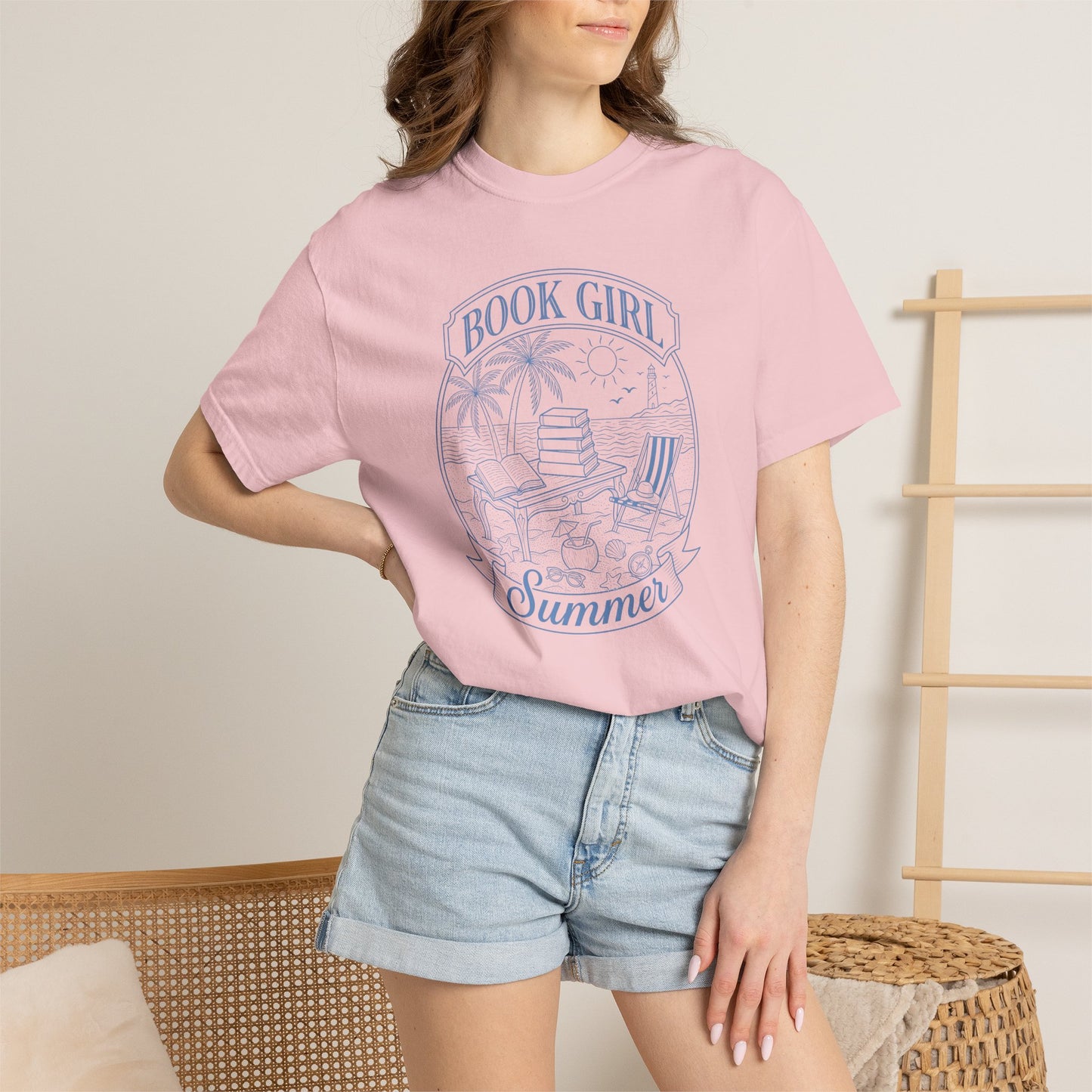 Book Girl Summer Comfort Colors /su