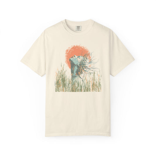 Sunset Heron T-Shirt — Coastal Bird Graphic Tee