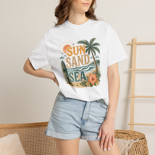 Sun Sand Sea Vintage Vacation Tee