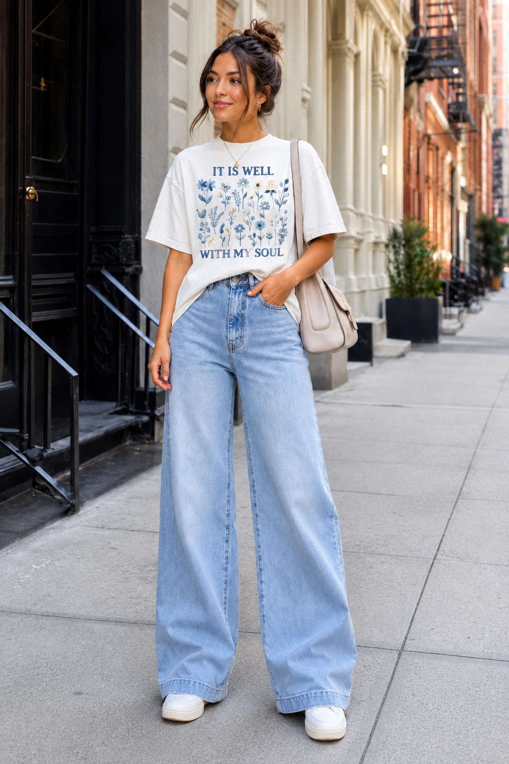 It Is Well With My Soul Floral T-Shirt