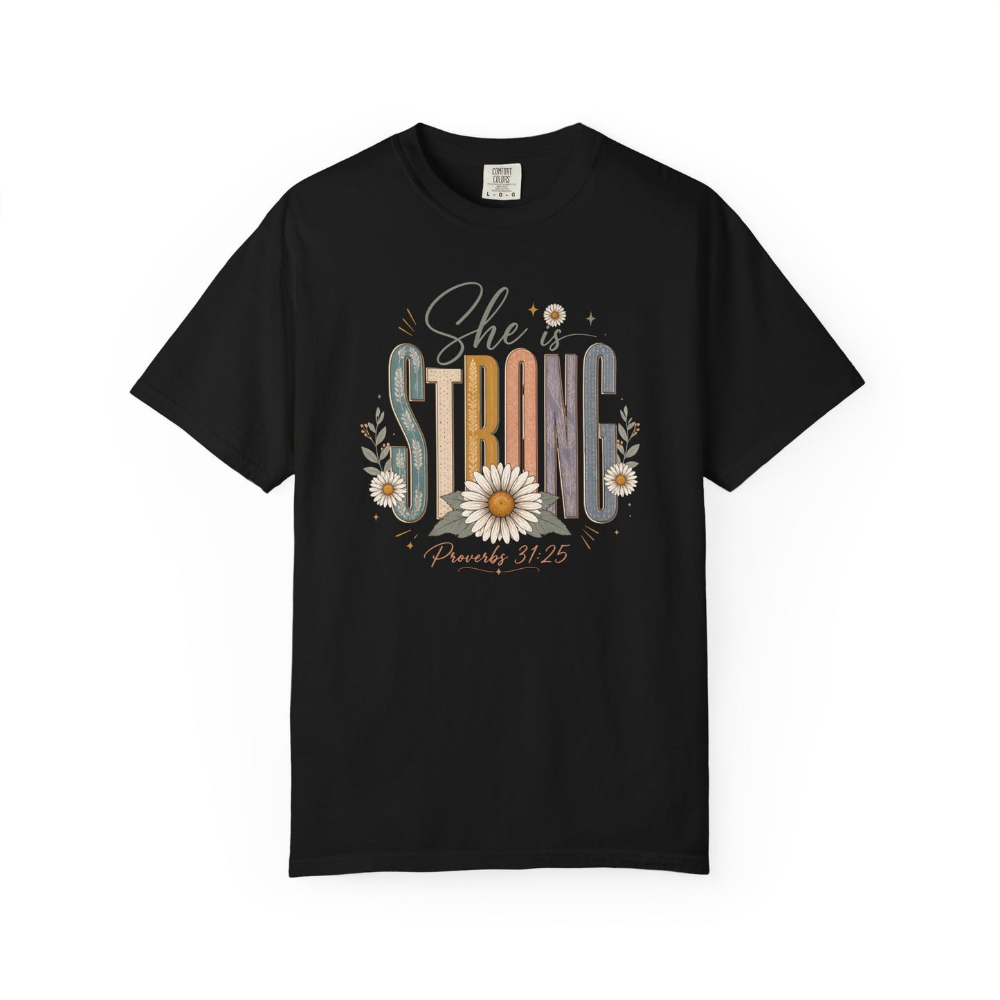 She Is Strong Floral Tee