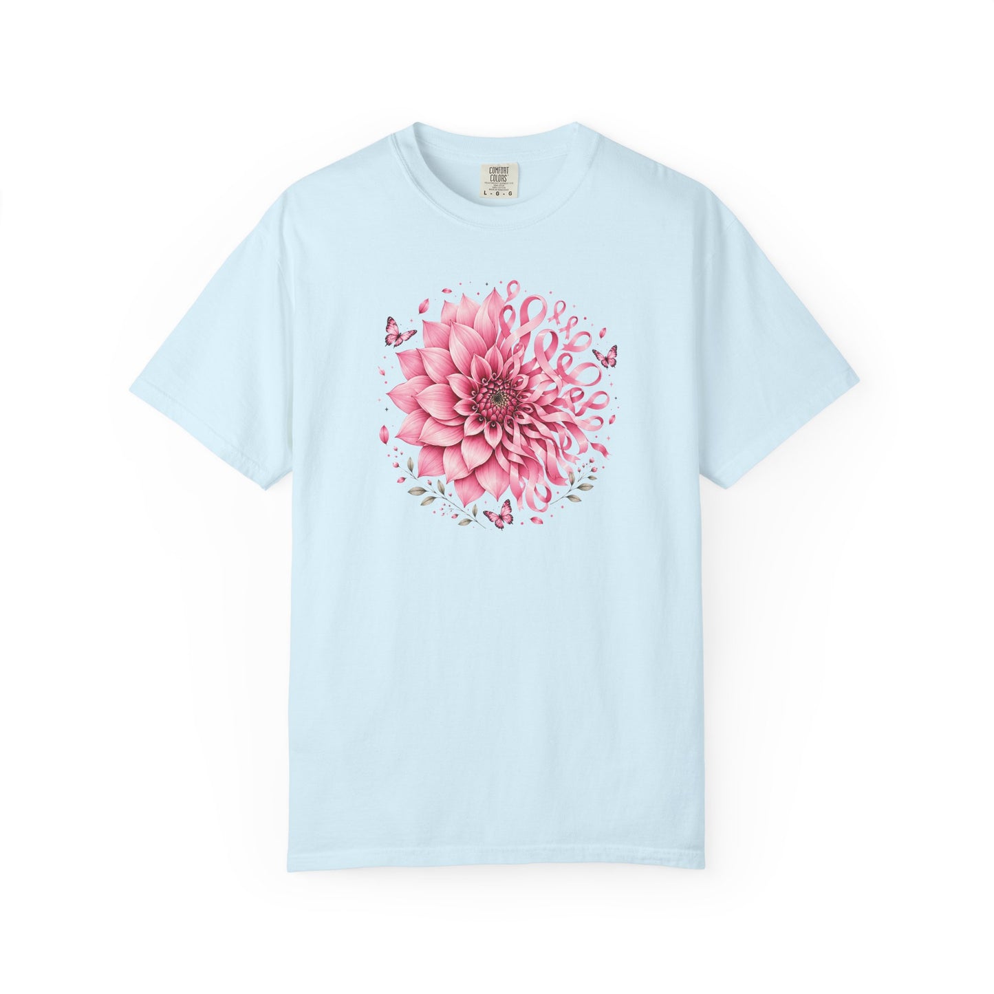 Floral Dahlia T-Shirt — Pink Watercolor Flower Tee