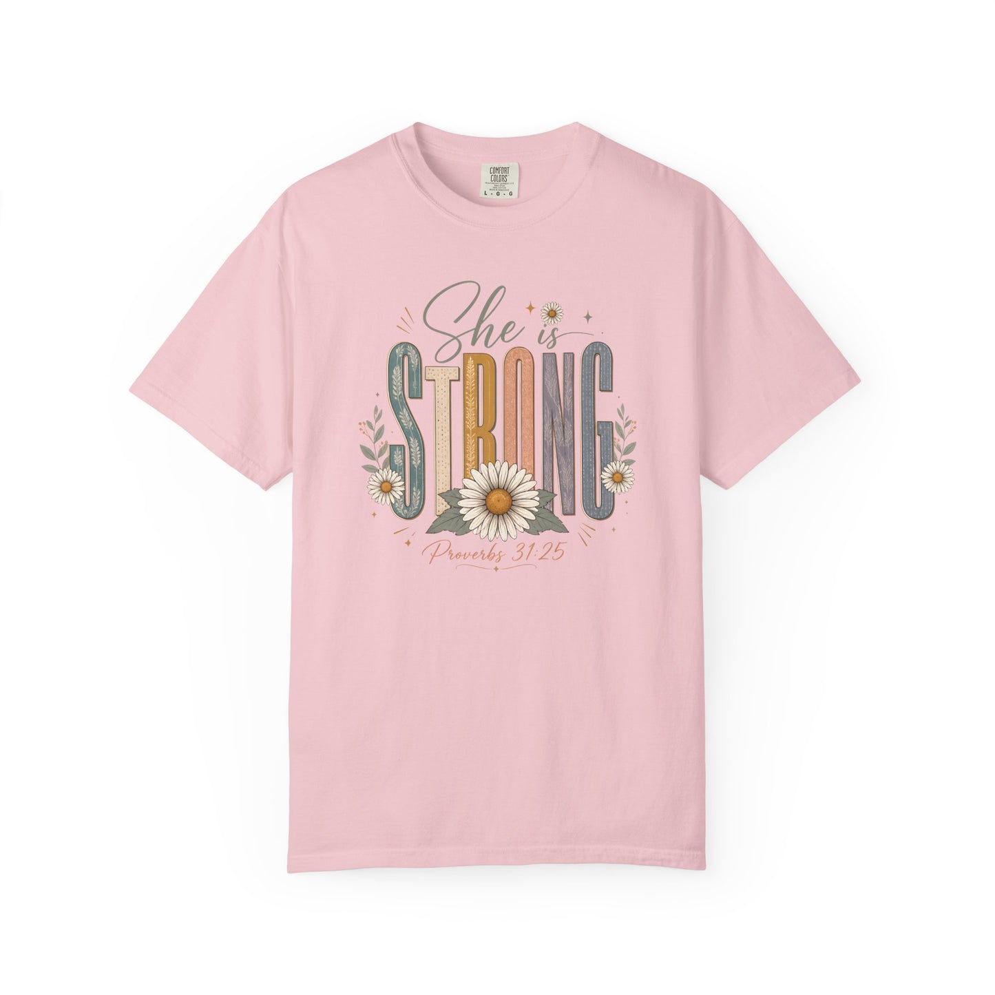 She Is Strong Floral Tee