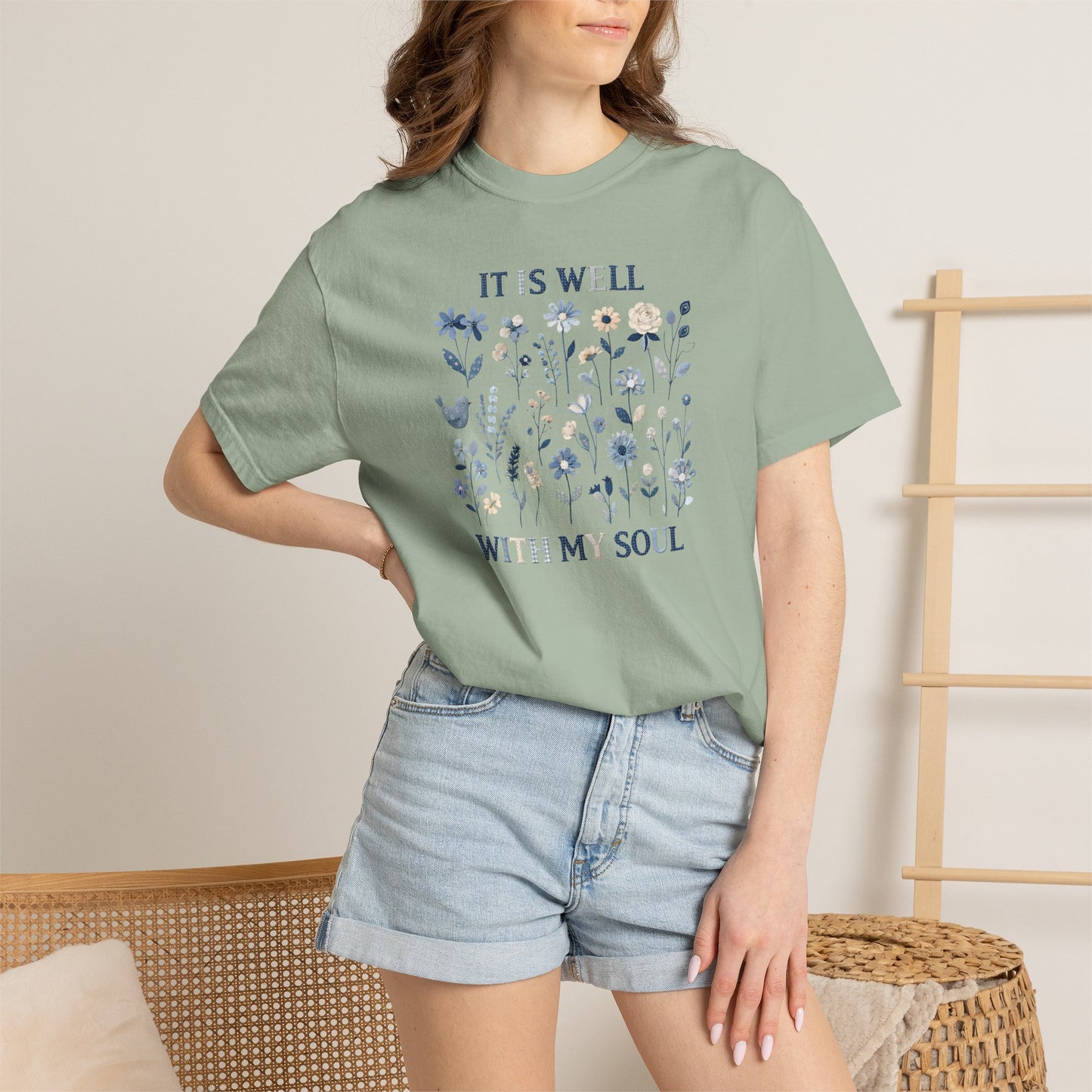 It Is Well With My Soul Floral T-Shirt