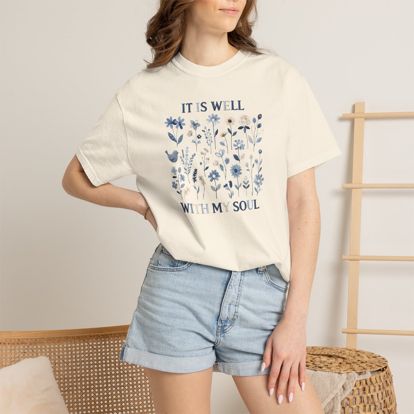 It Is Well With My Soul Floral T-Shirt