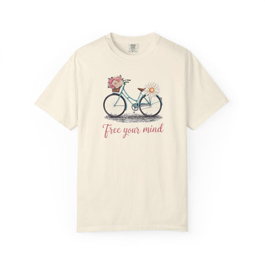 Free Your Mind Floral Bike Tee