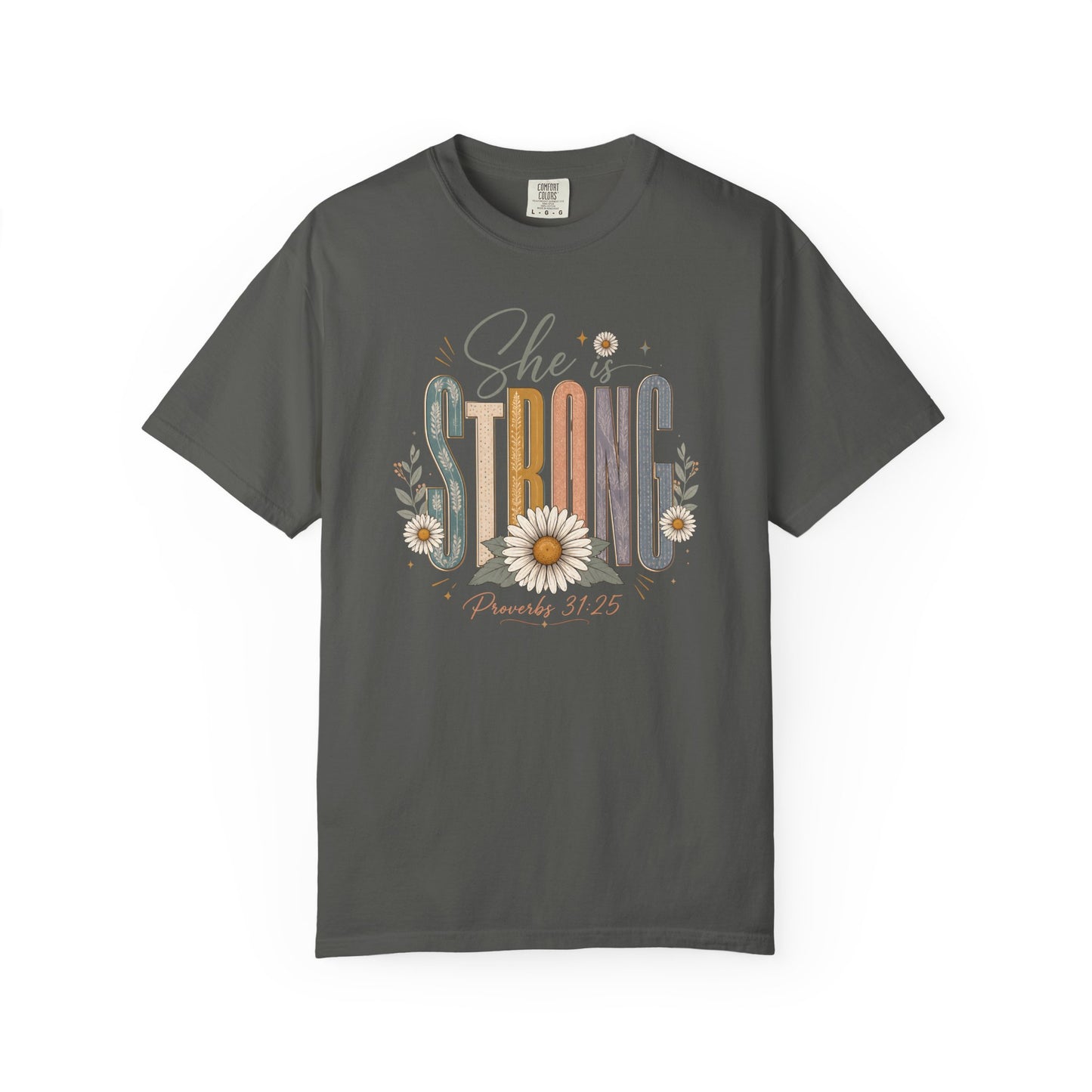 She Is Strong Floral Tee