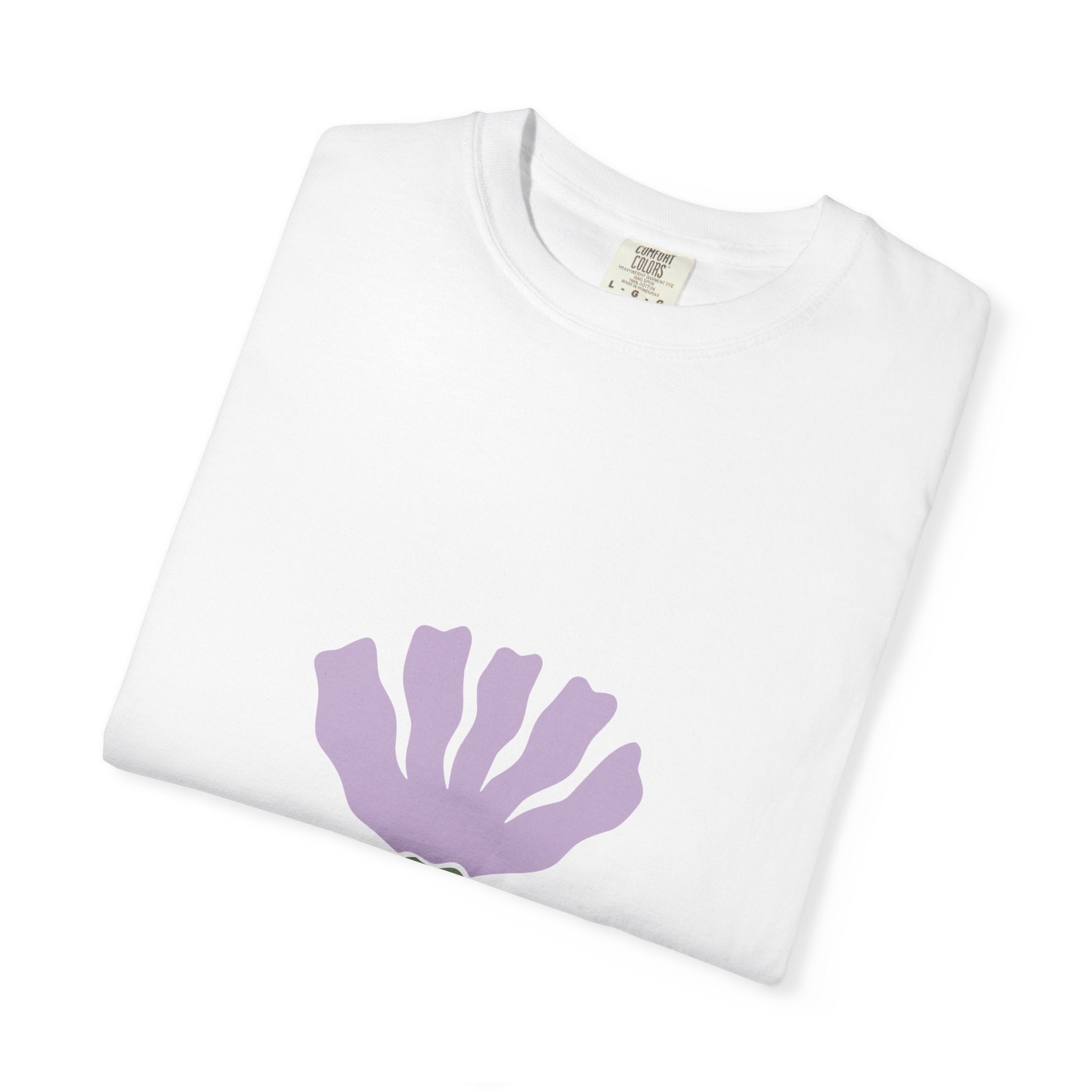 Soft Lavender Bloom Tee | Minimal Botanical Comfort Colors T-Shirt
