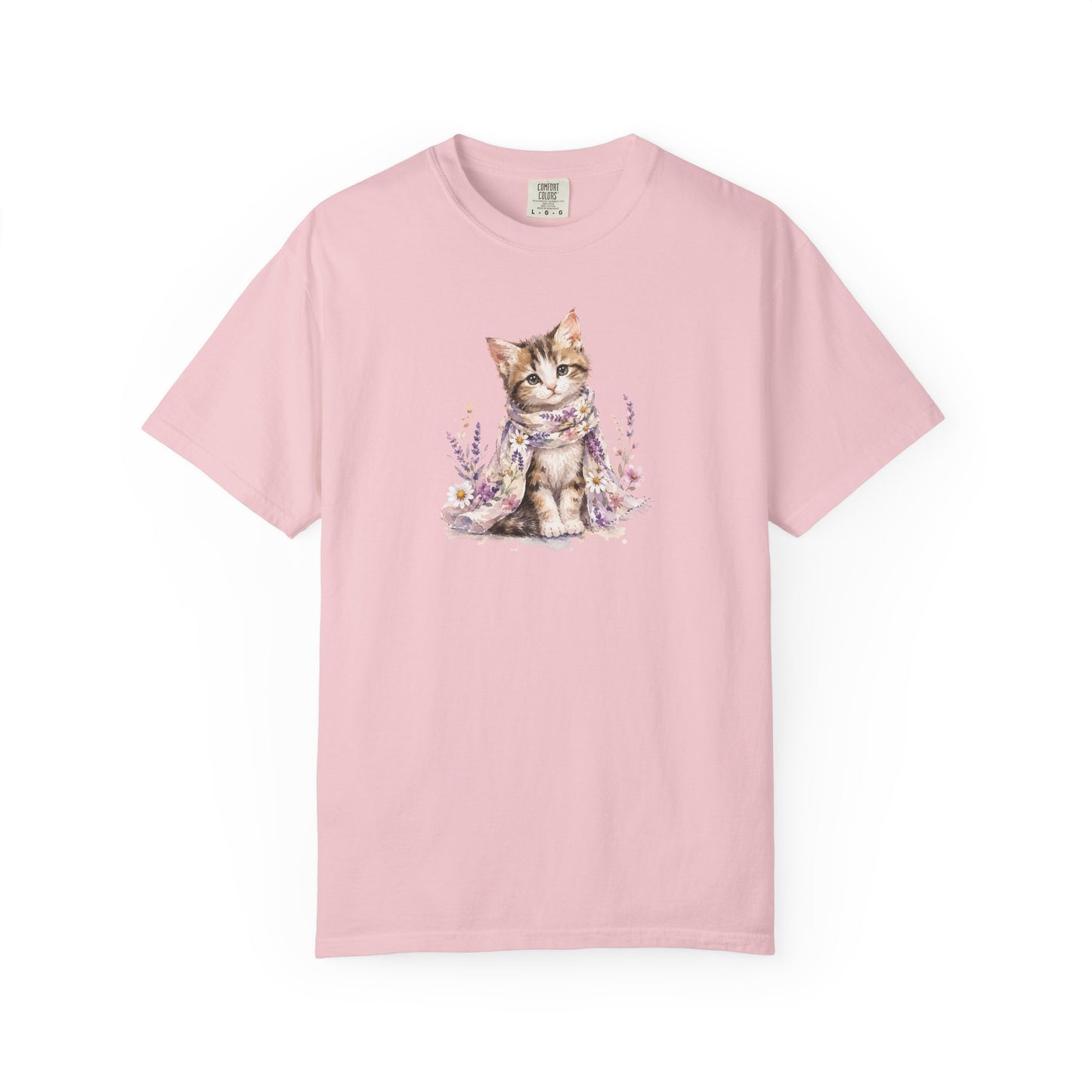 Cute Floral Kitten Comfort Colors® T-Shirt