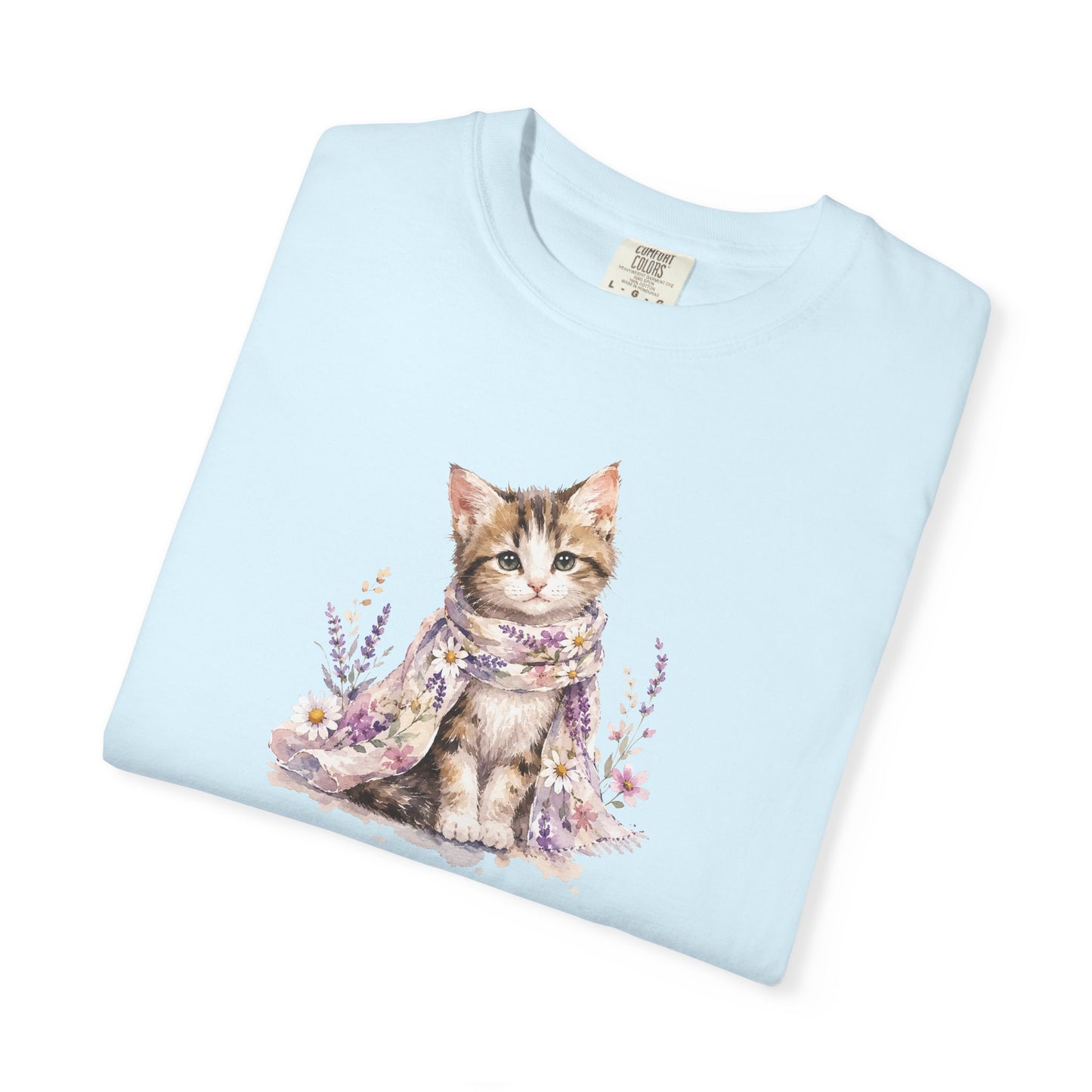Cute Floral Kitten Comfort Colors® T-Shirt