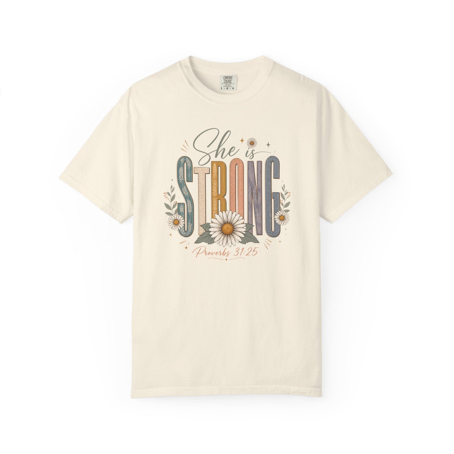 She Is Strong Floral Tee