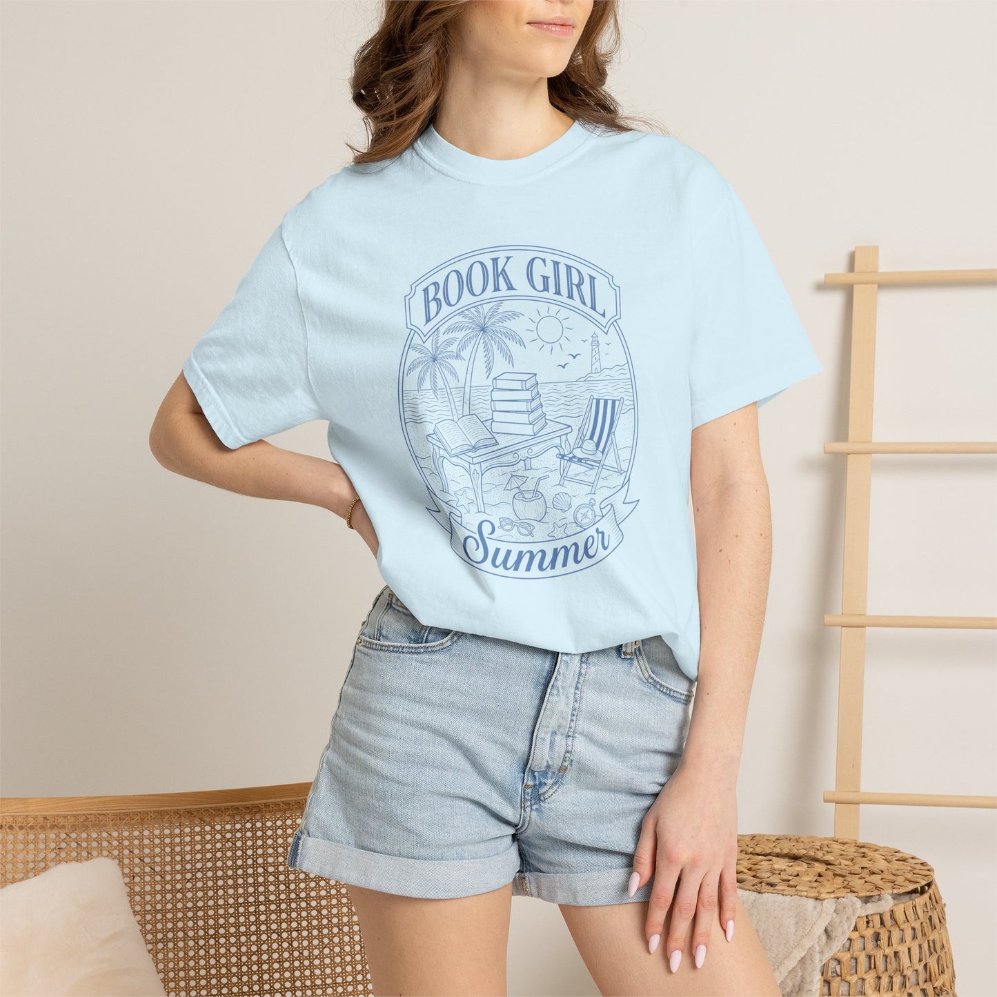 Book Girl Summer Comfort Colors /su