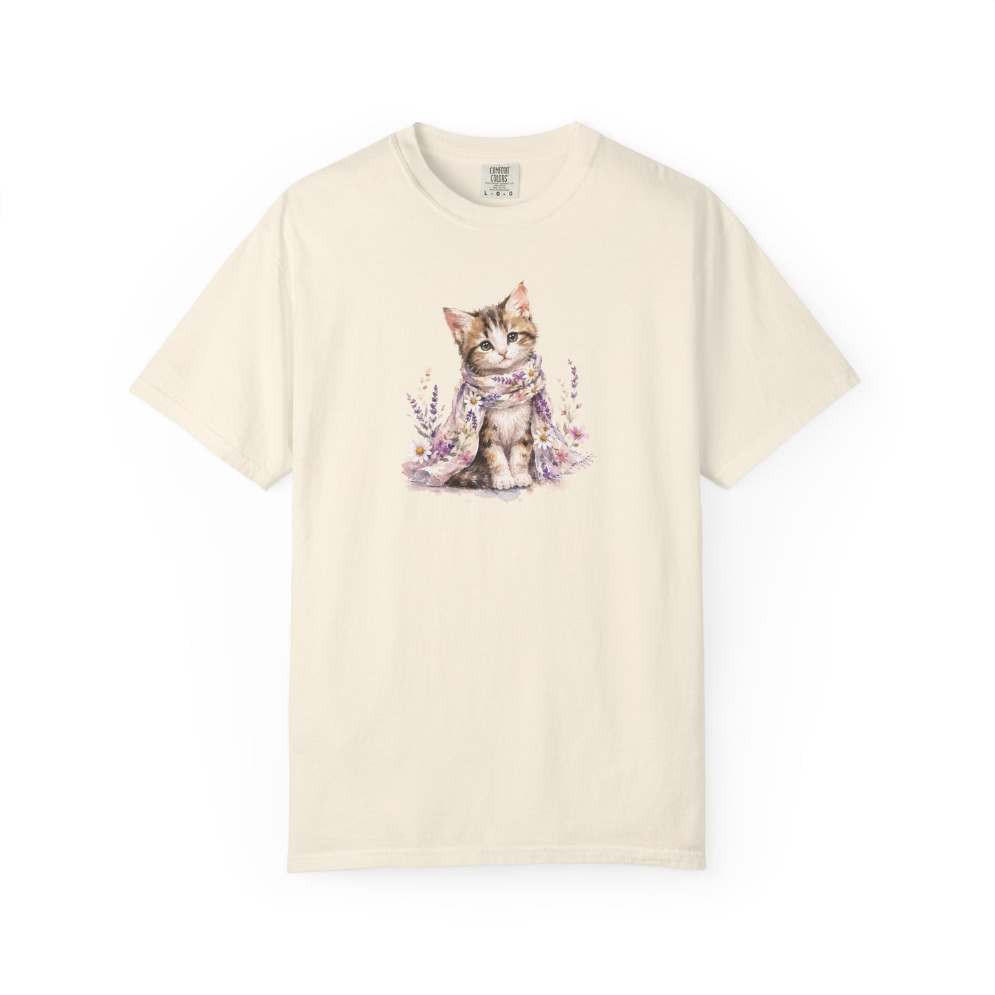 Cute Floral Kitten Comfort Colors® T-Shirt
