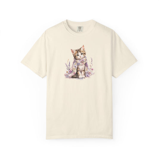 Cute Floral Kitten Comfort Colors® T-Shirt