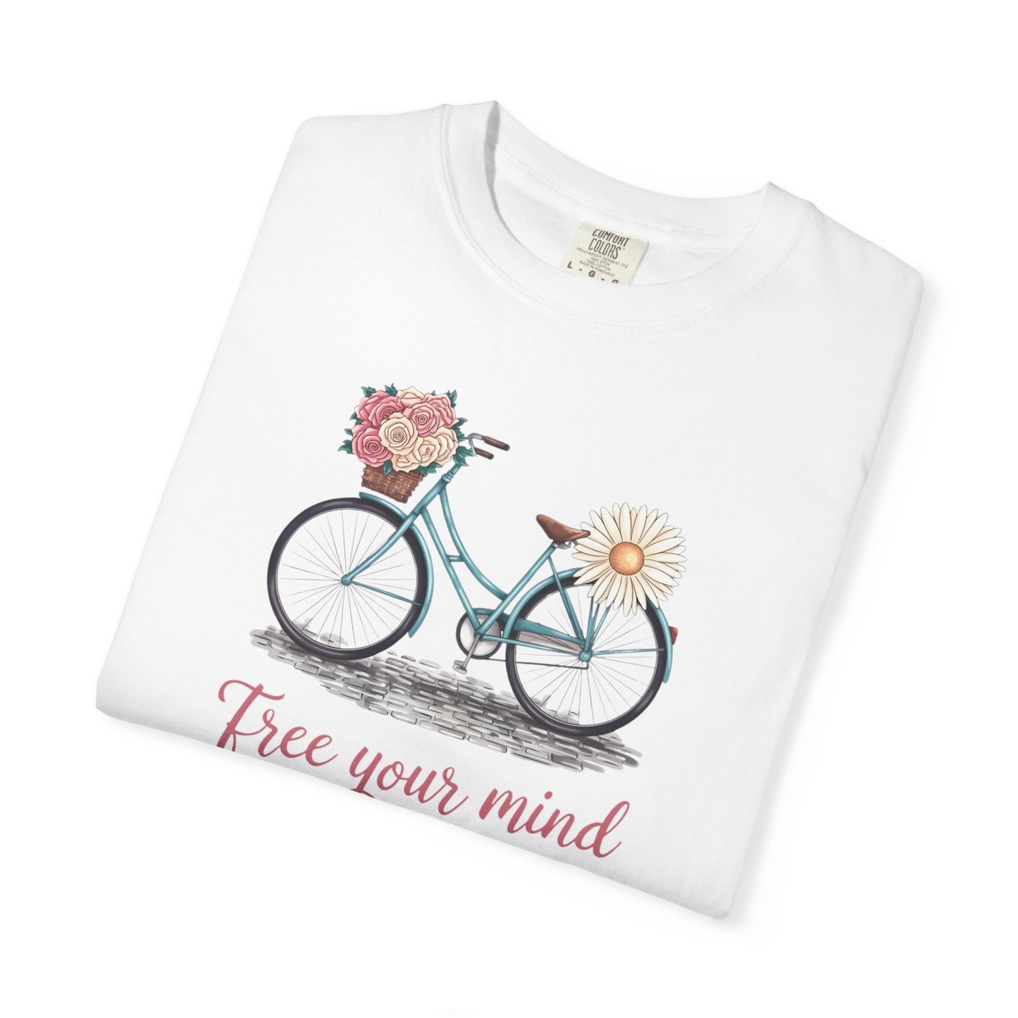 Free Your Mind Floral Bike Tee