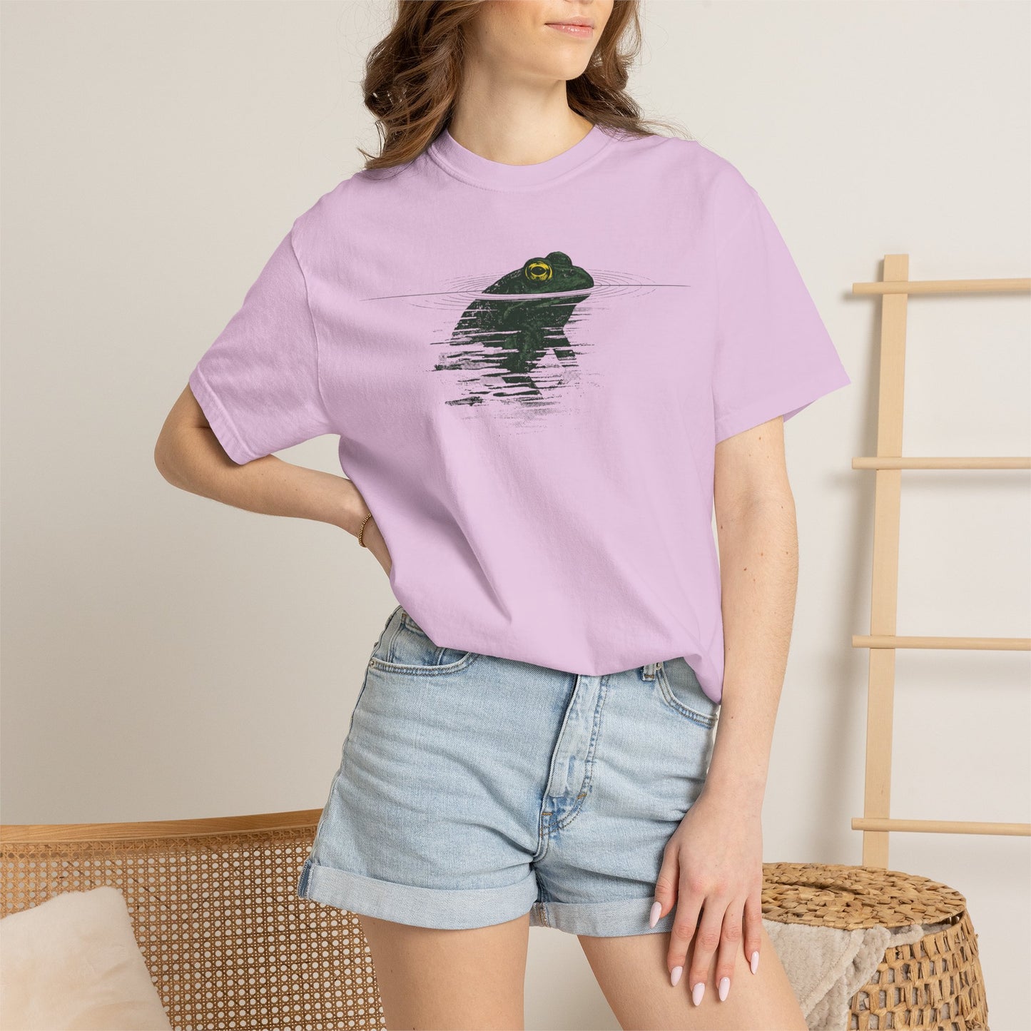 Frog Reflection T-Shirt — Minimal Pond Graphic Tee