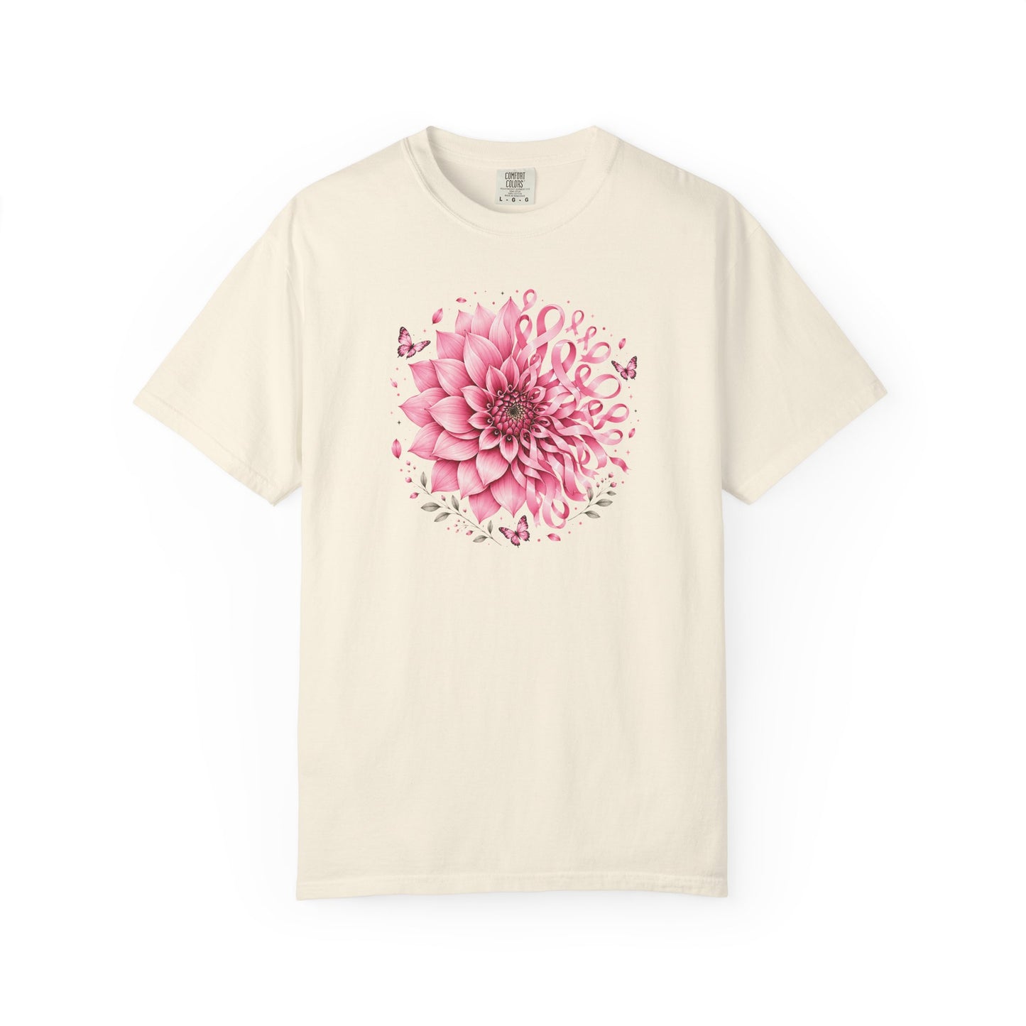 Floral Dahlia T-Shirt — Pink Watercolor Flower Tee