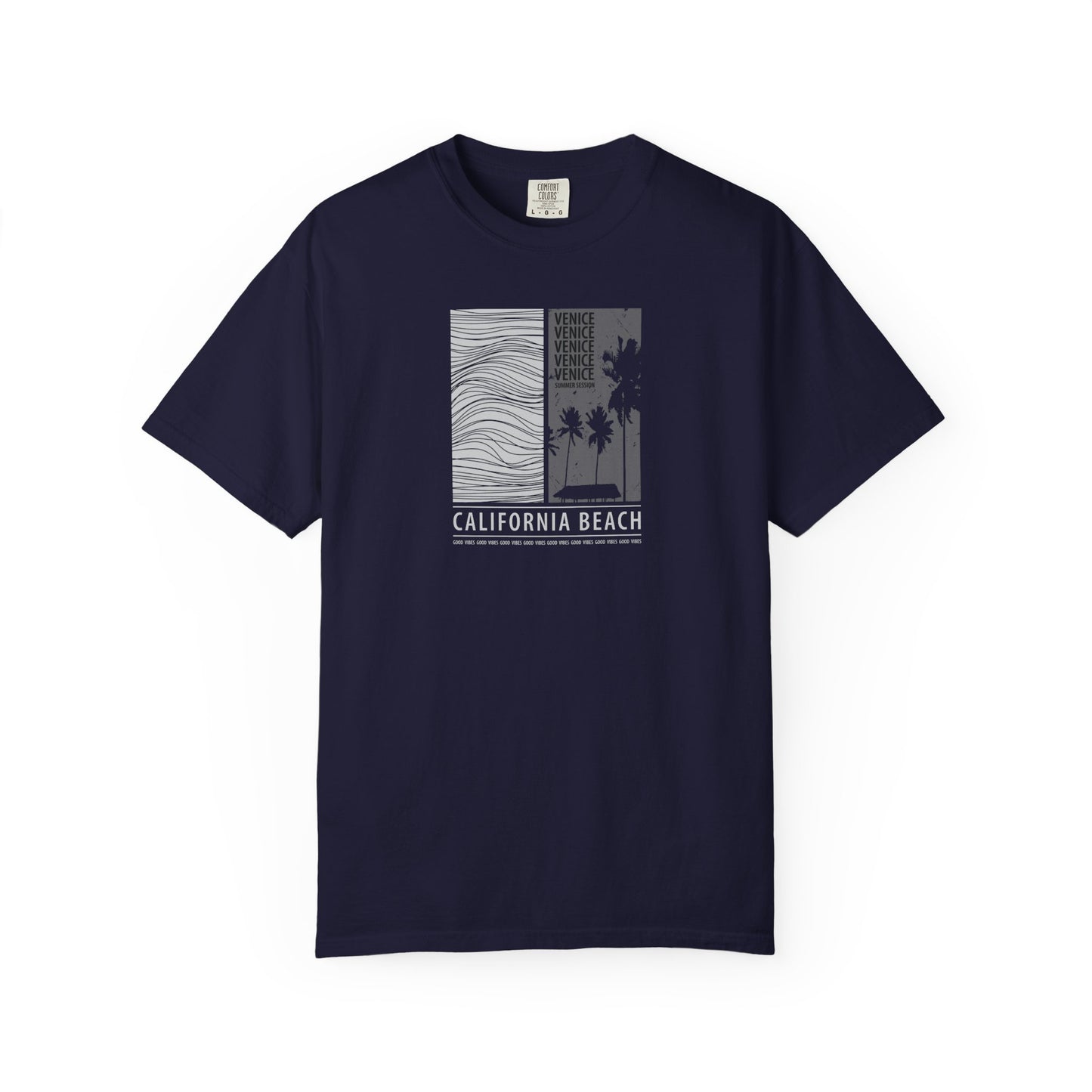 California Beach Graphic T-Shirt — Coastal Wave Vintage Design