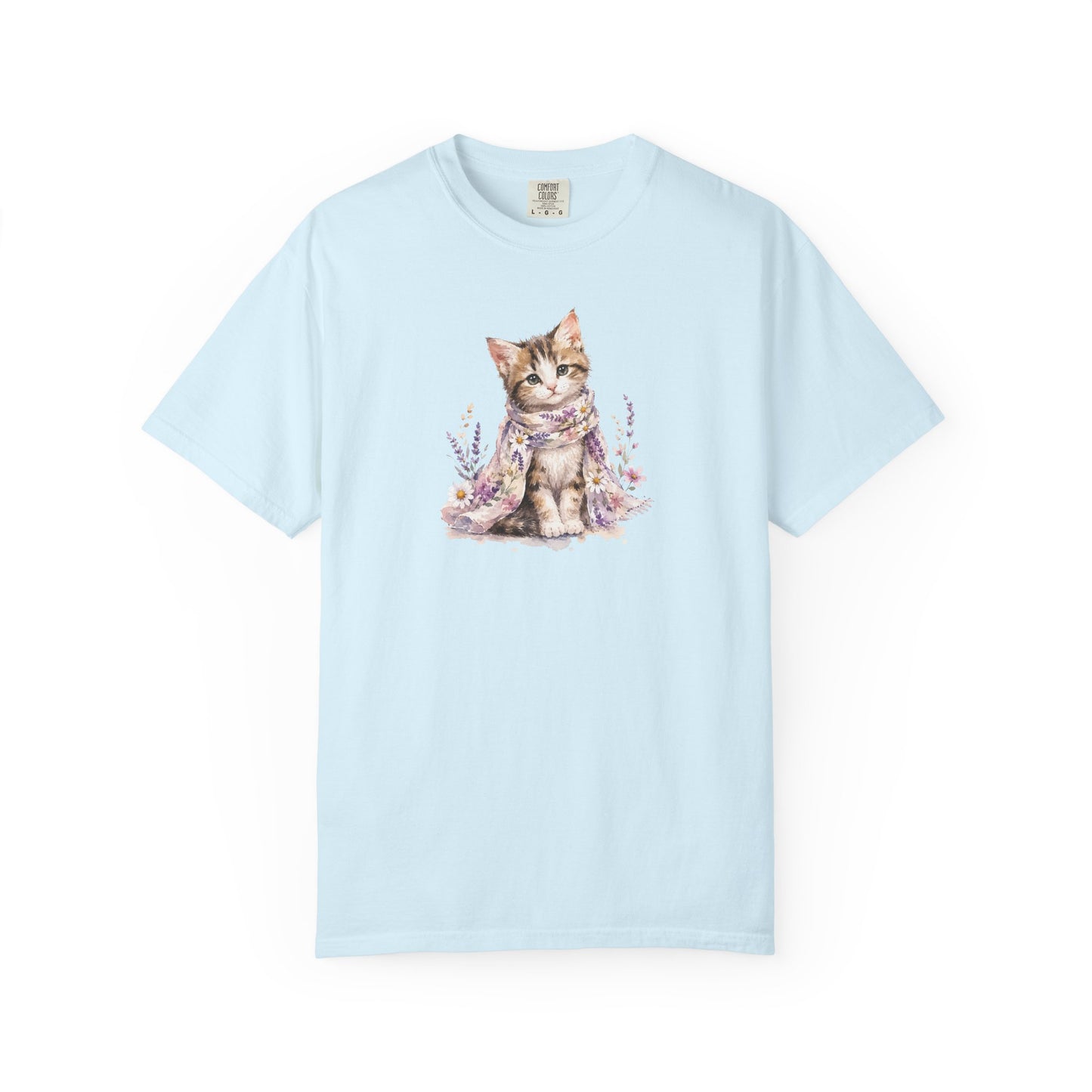 Cute Floral Kitten Comfort Colors® T-Shirt