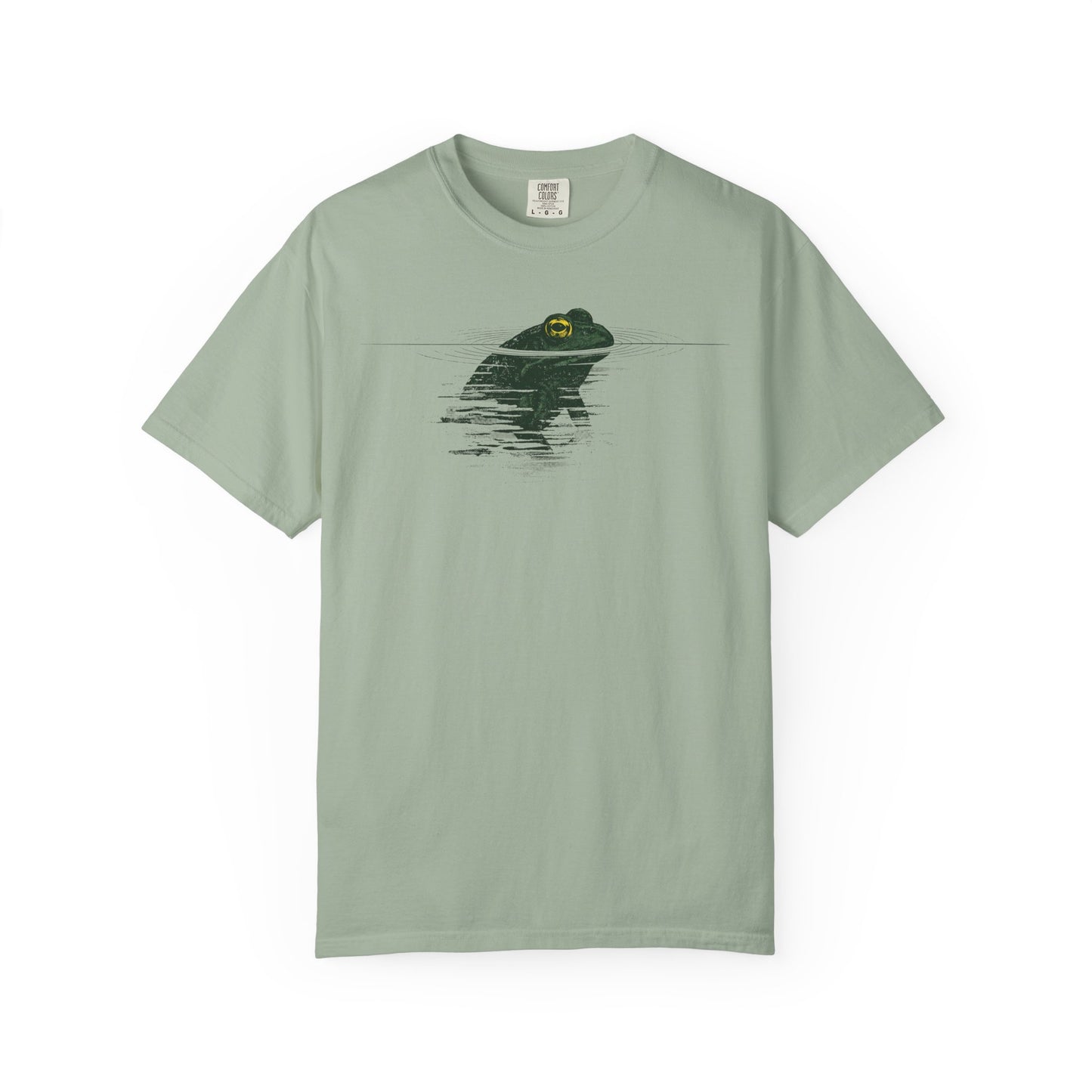 Frog Reflection T-Shirt — Minimal Pond Graphic Tee