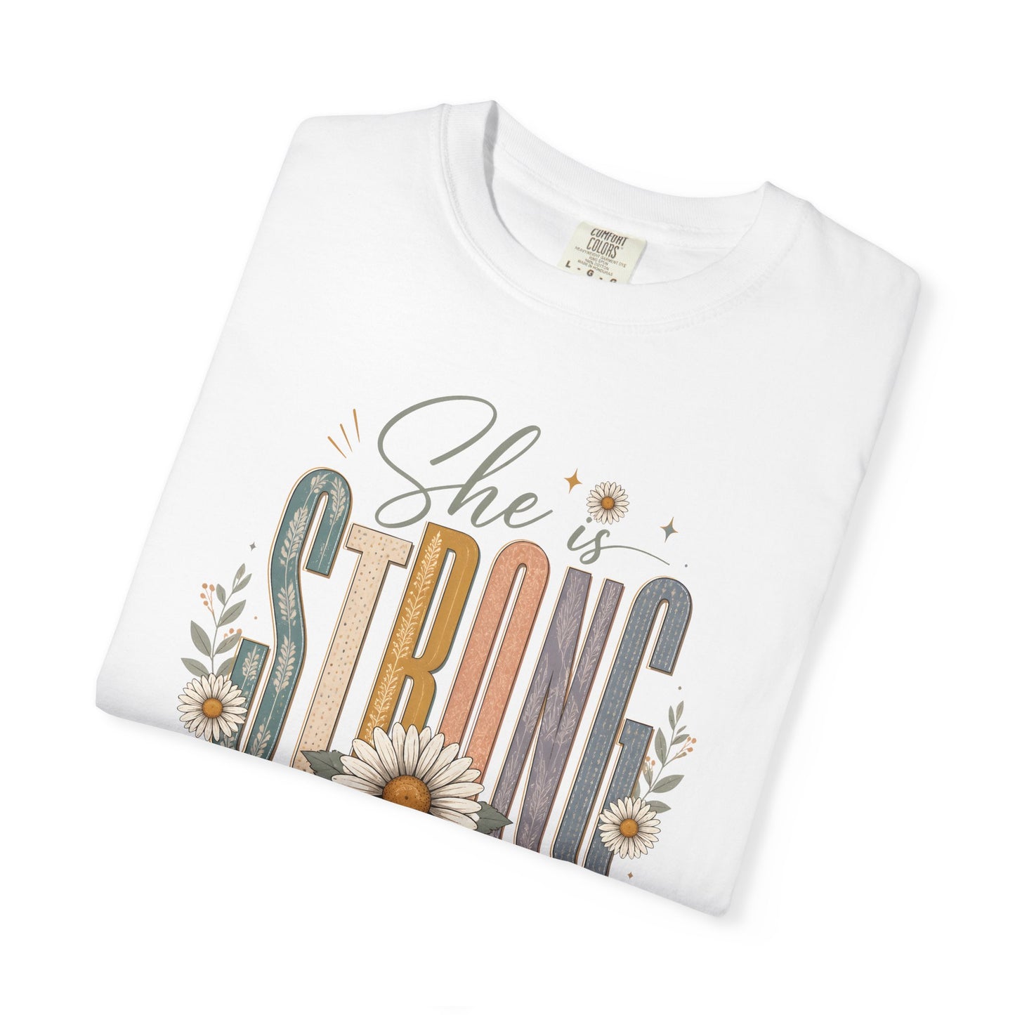 She Is Strong Floral Tee