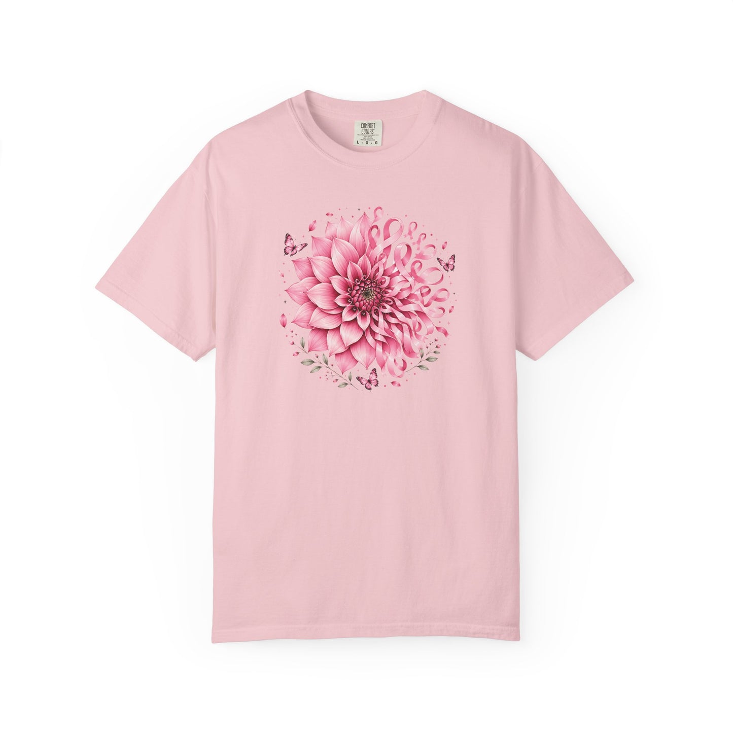 Floral Dahlia T-Shirt — Pink Watercolor Flower Tee