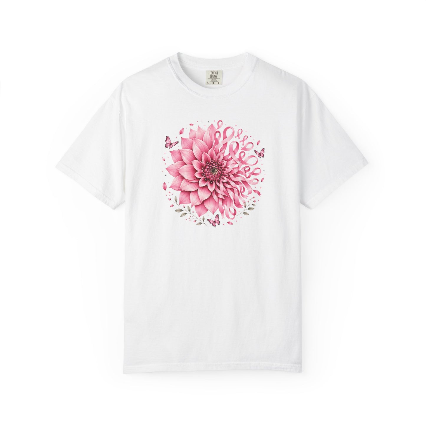 Floral Dahlia T-Shirt — Pink Watercolor Flower Tee