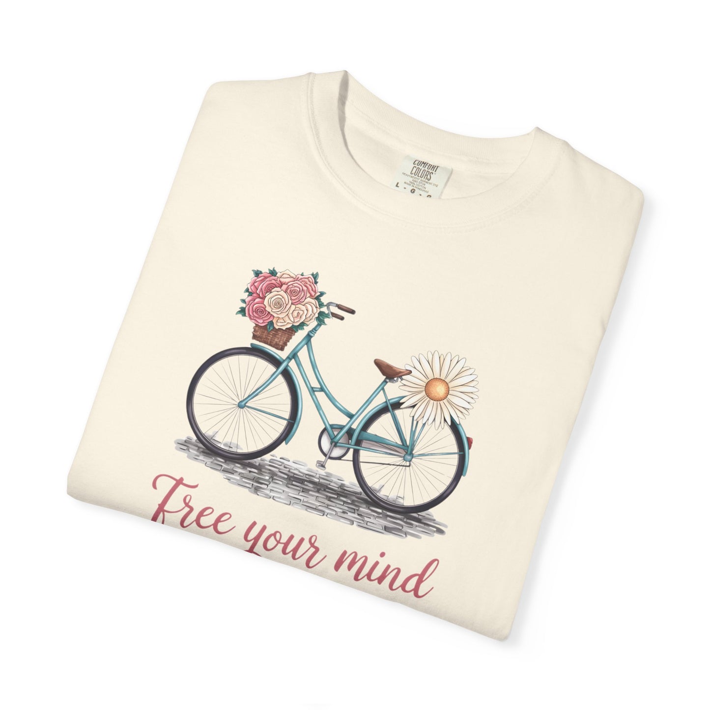 Free Your Mind Floral Bike Tee