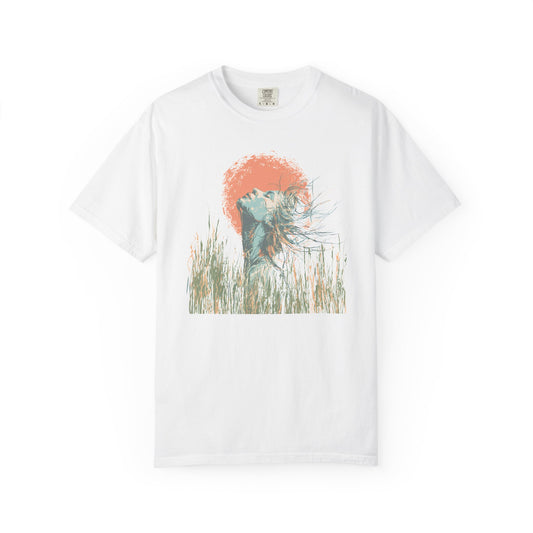 Sunset Heron T-Shirt — Coastal Bird Graphic Tee