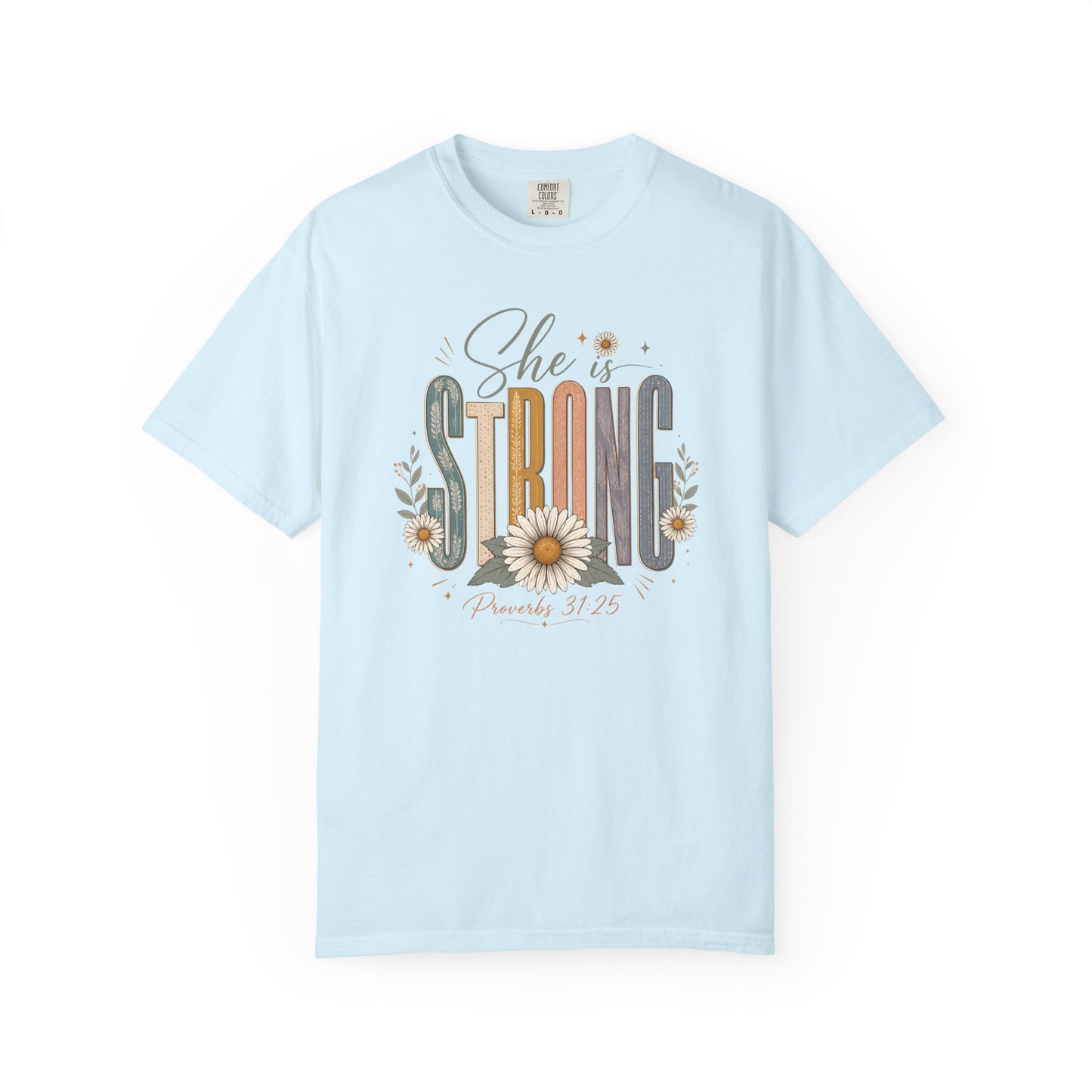 She Is Strong Floral Tee