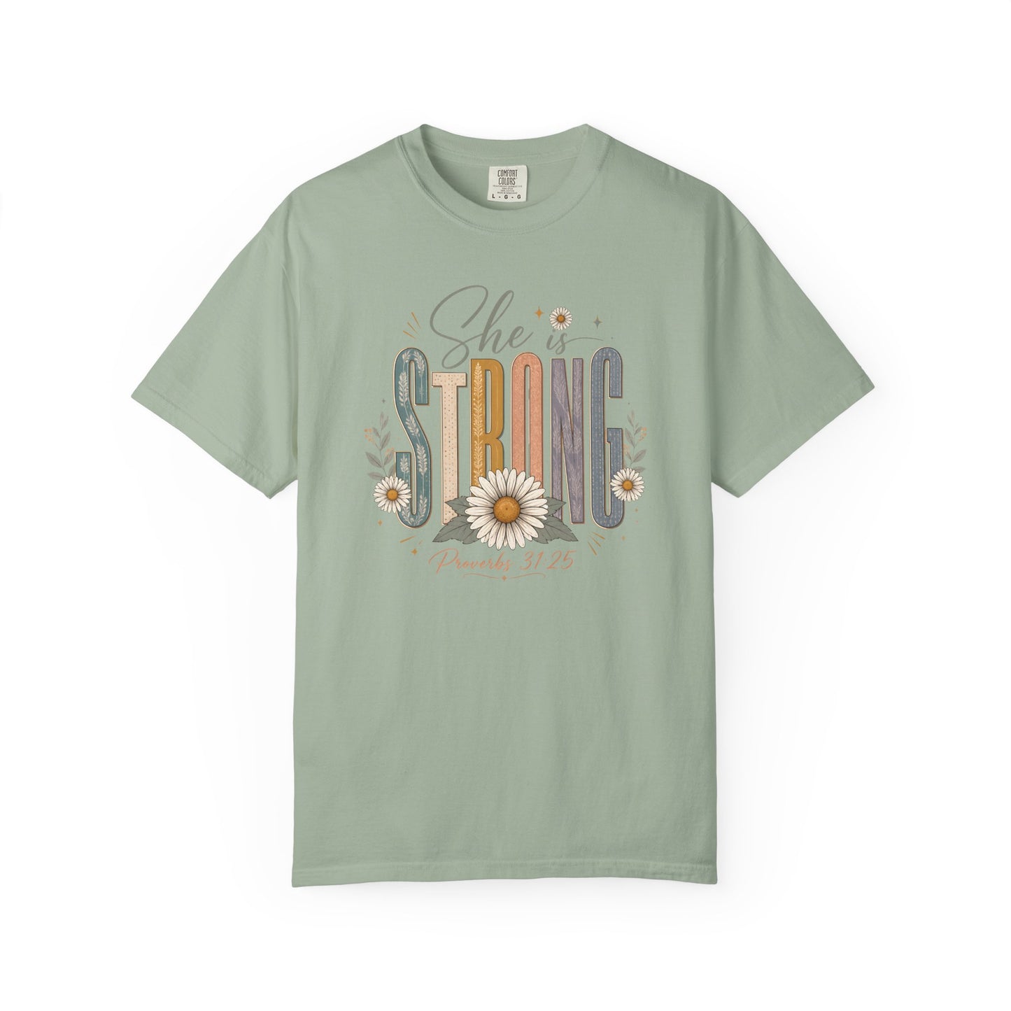 She Is Strong Floral Tee