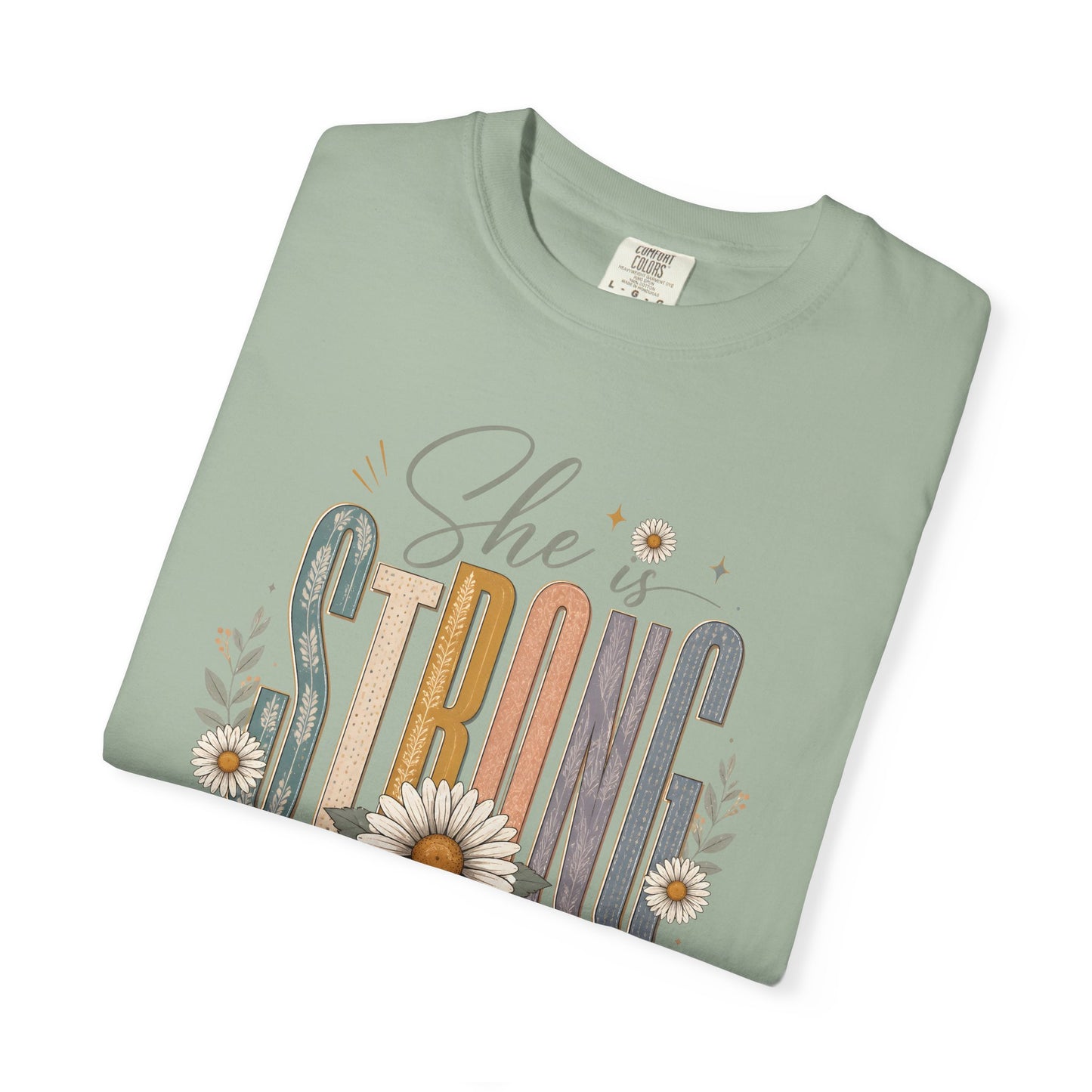 She Is Strong Floral Tee