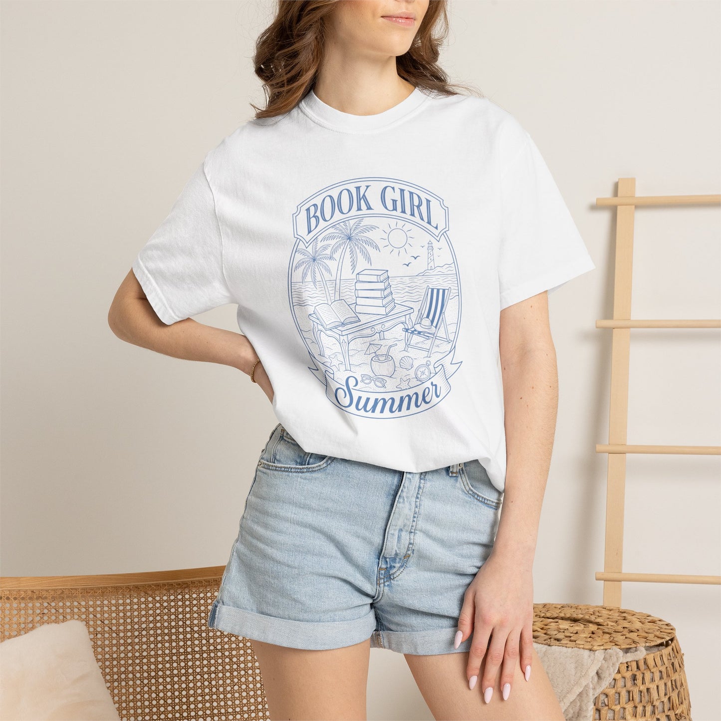 Book Girl Summer Comfort Colors /su