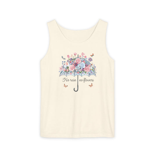 No Rain No Flowers Floral Tank Top