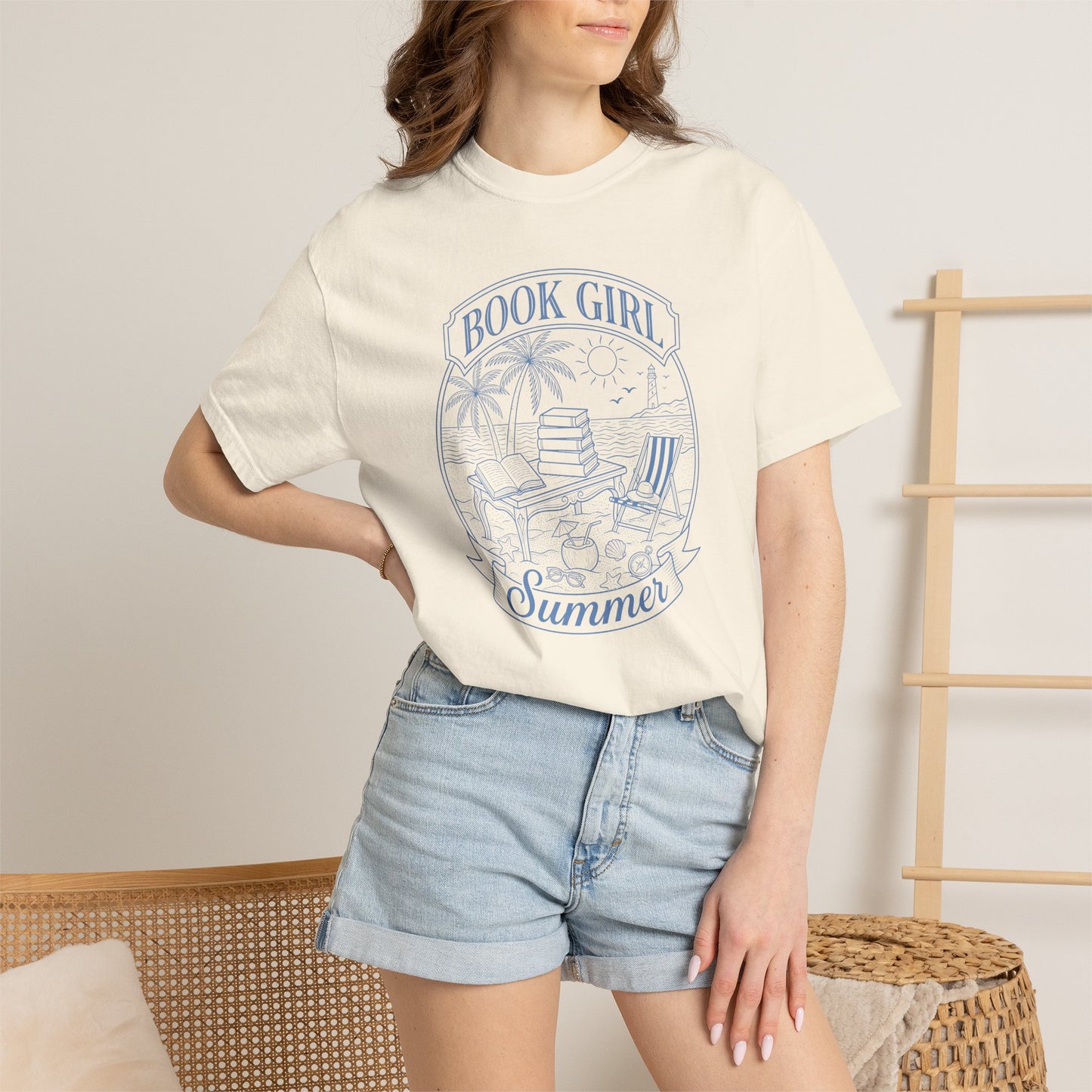 Book Girl Summer Comfort Colors /su