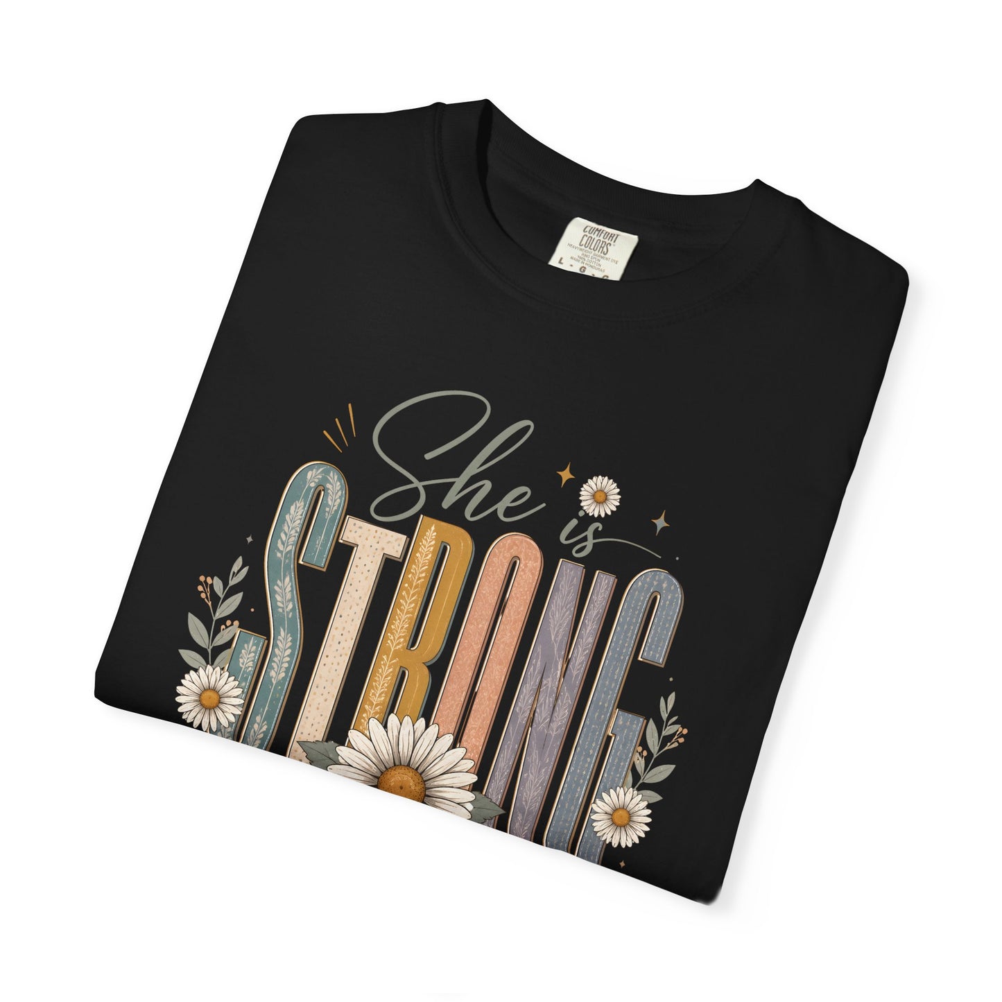 She Is Strong Floral Tee