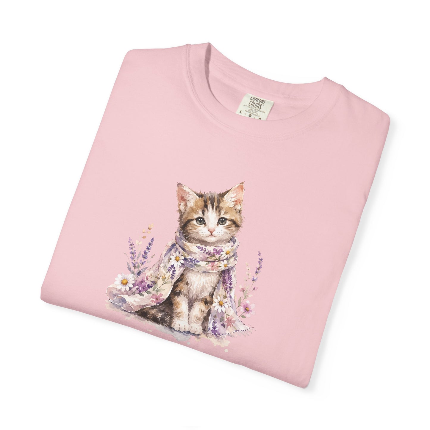Cute Floral Kitten Comfort Colors® T-Shirt