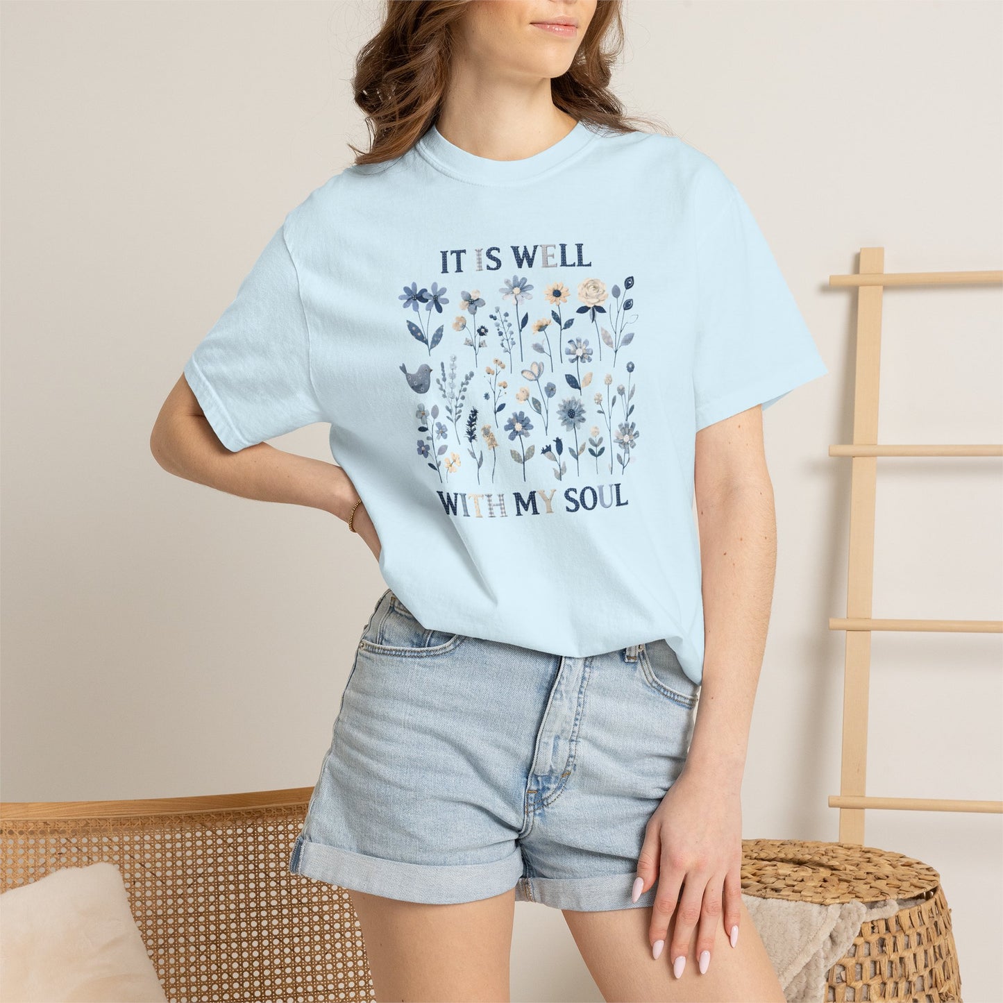 It Is Well With My Soul Floral T-Shirt