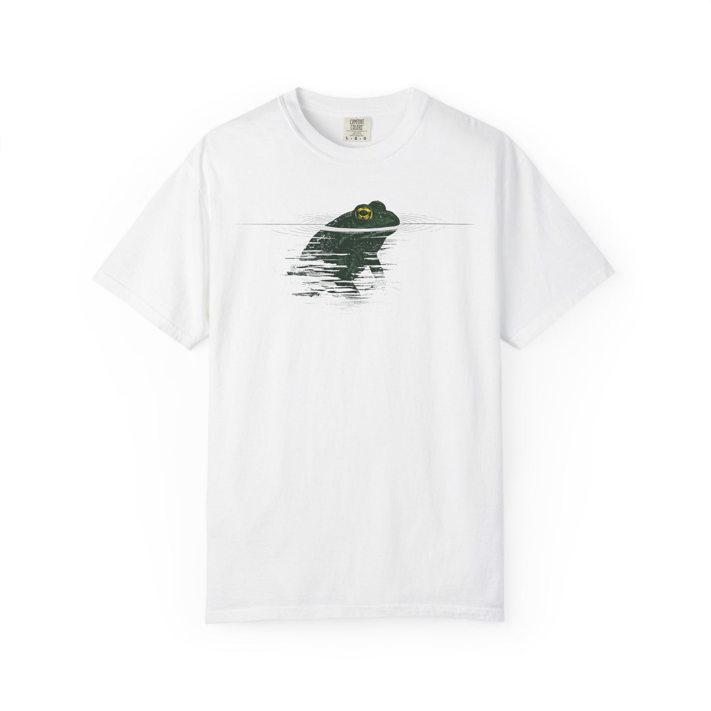 Frog Reflection T-Shirt — Minimal Pond Graphic Tee