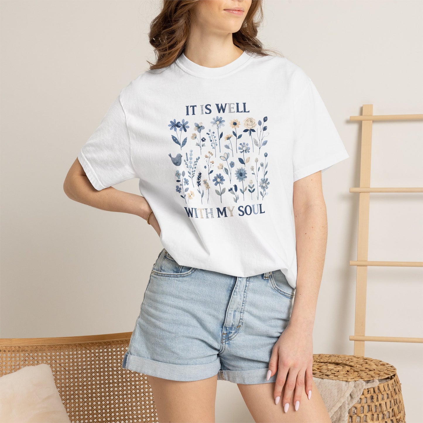 It Is Well With My Soul Floral T-Shirt