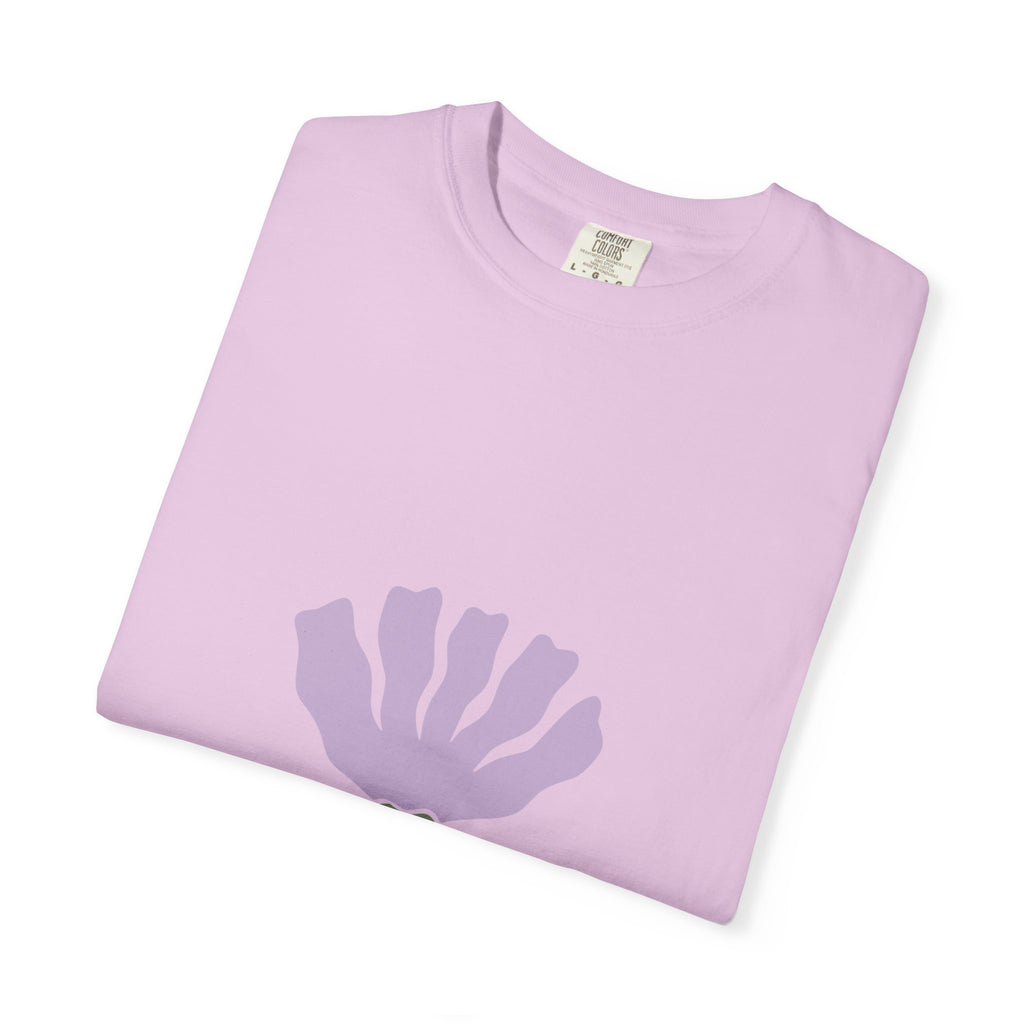 Soft Lavender Bloom Tee | Minimal Botanical Comfort Colors T-Shirt
