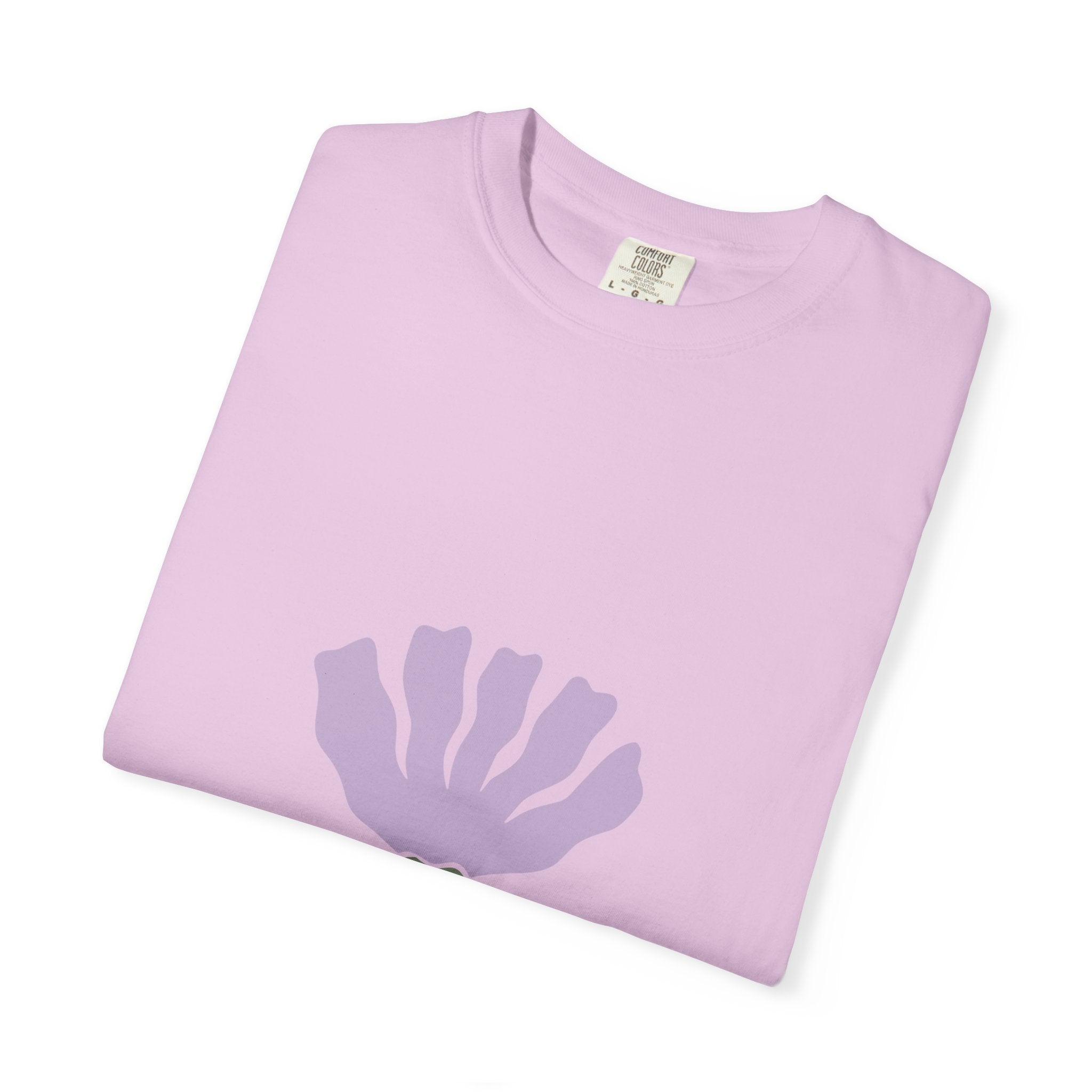 Soft Lavender Bloom Tee | Minimal Botanical Comfort Colors T-Shirt