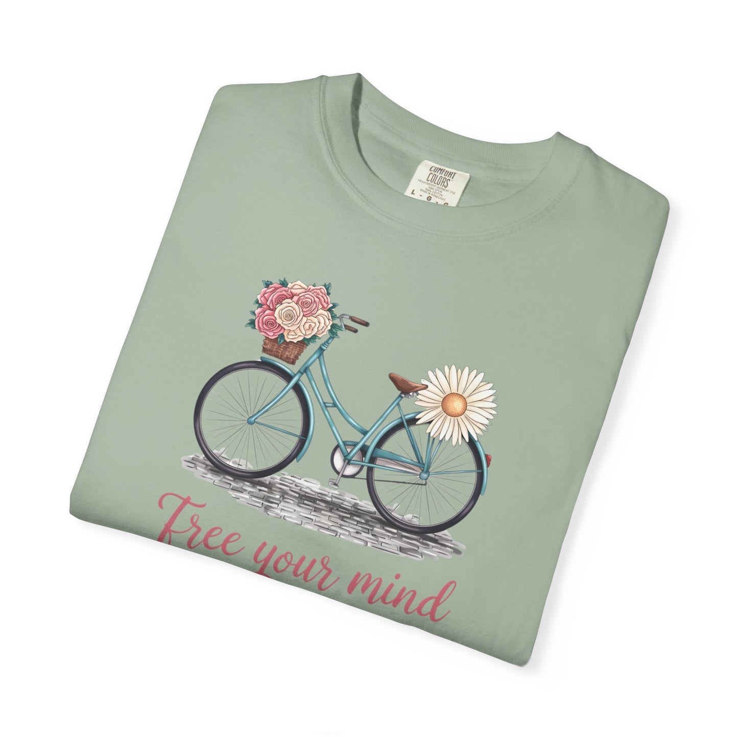 Free Your Mind Floral Bike Tee