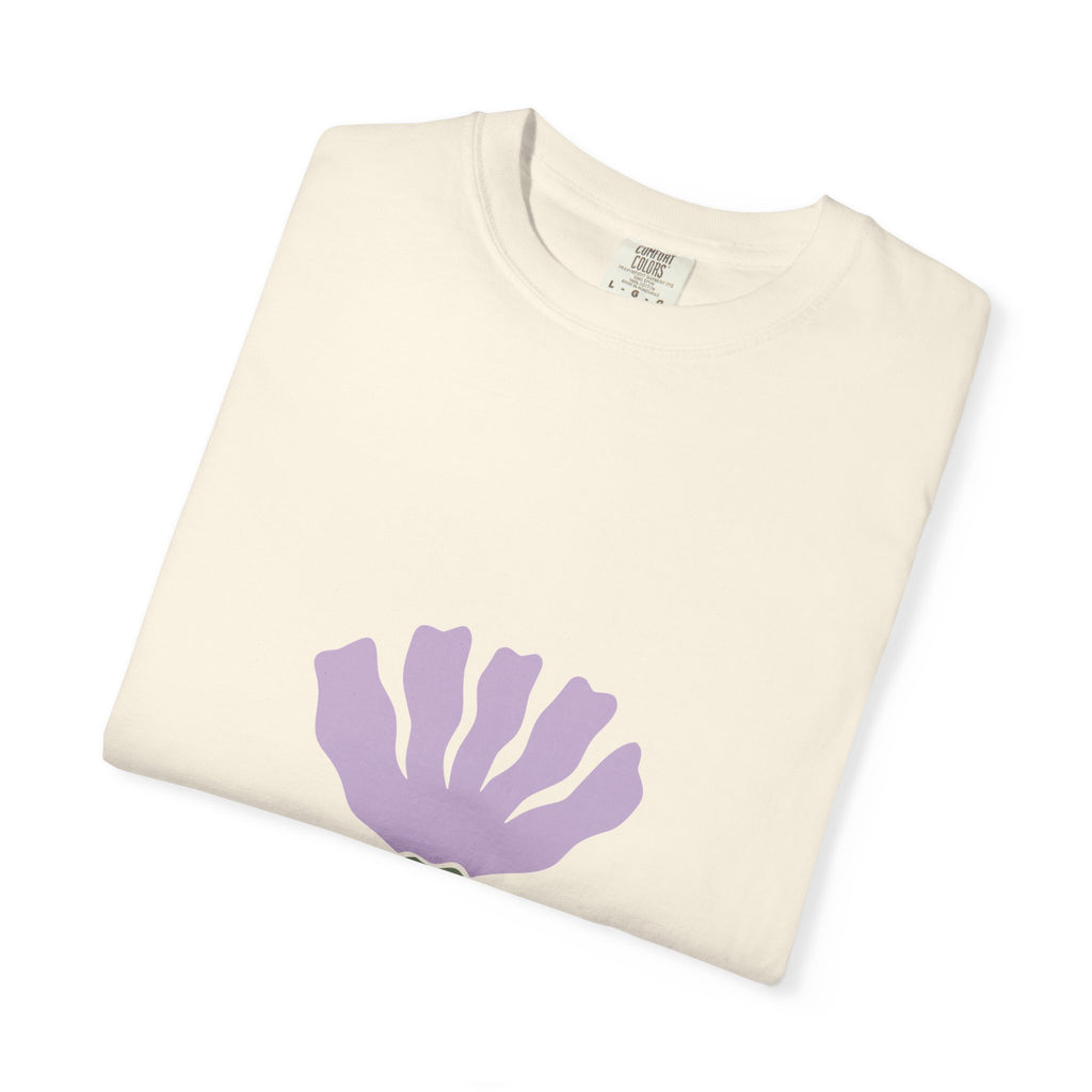 Soft Lavender Bloom Tee | Minimal Botanical Comfort Colors T-Shirt