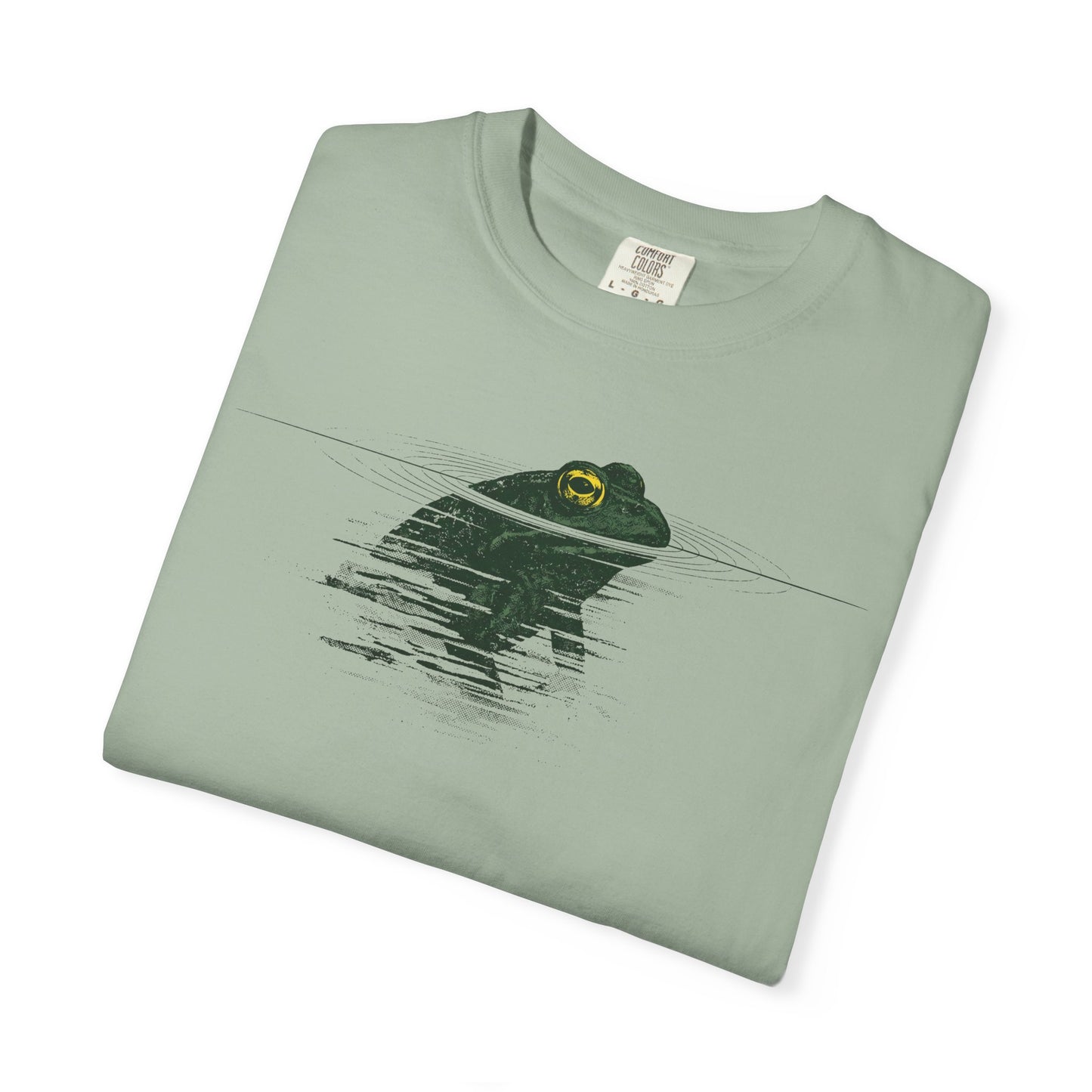 Frog Reflection T-Shirt — Minimal Pond Graphic Tee