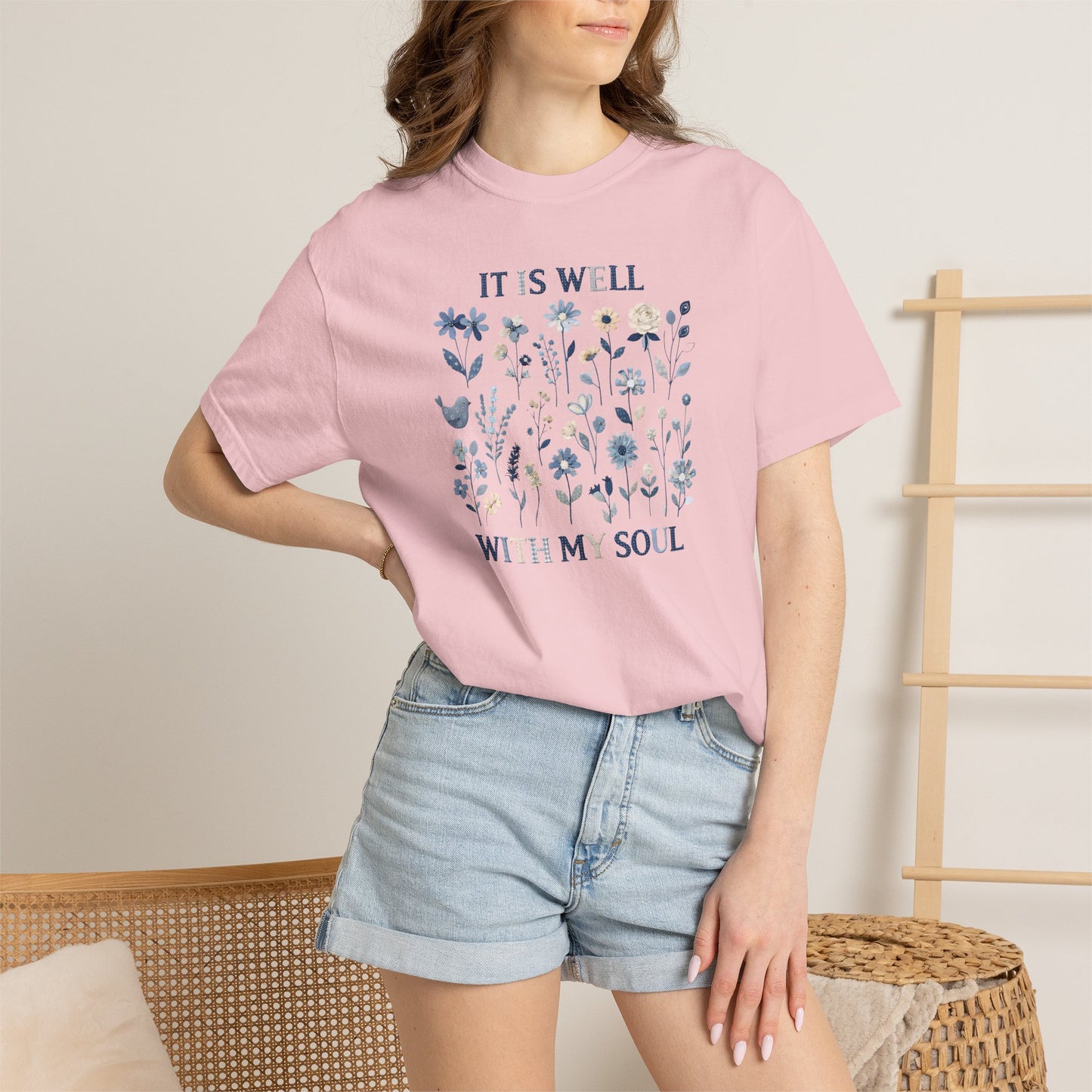 It Is Well With My Soul Floral T-Shirt