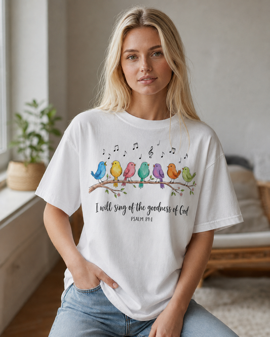 Christian Bird Choir Shirt | Psalm 89:1 Faith Tee
